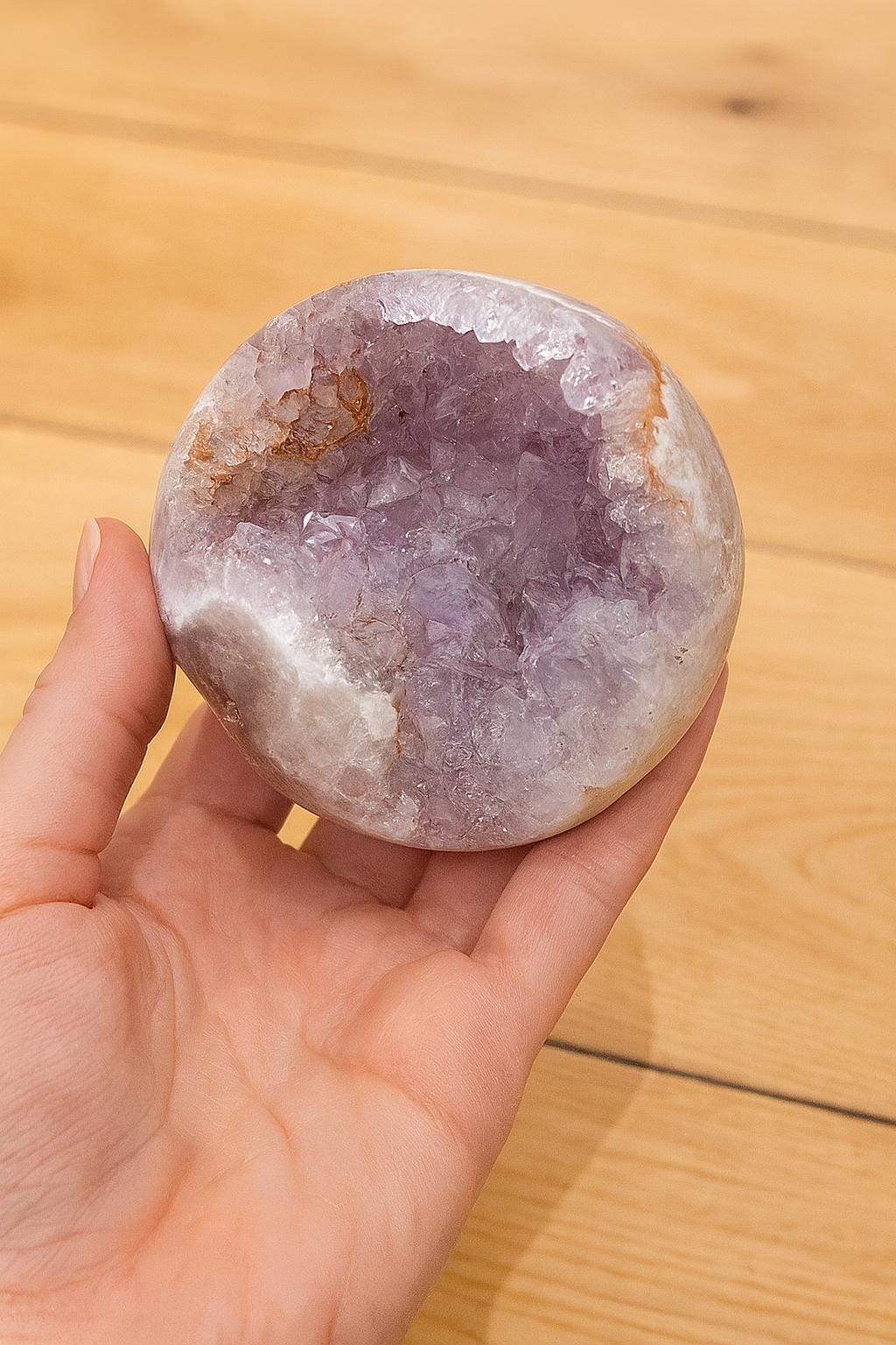 Amethyst Geode Sphere With Stand, Druzy Crystal Ball, Natural Amethyst Crystal, Healing Stone Gift, Gemstone Decor