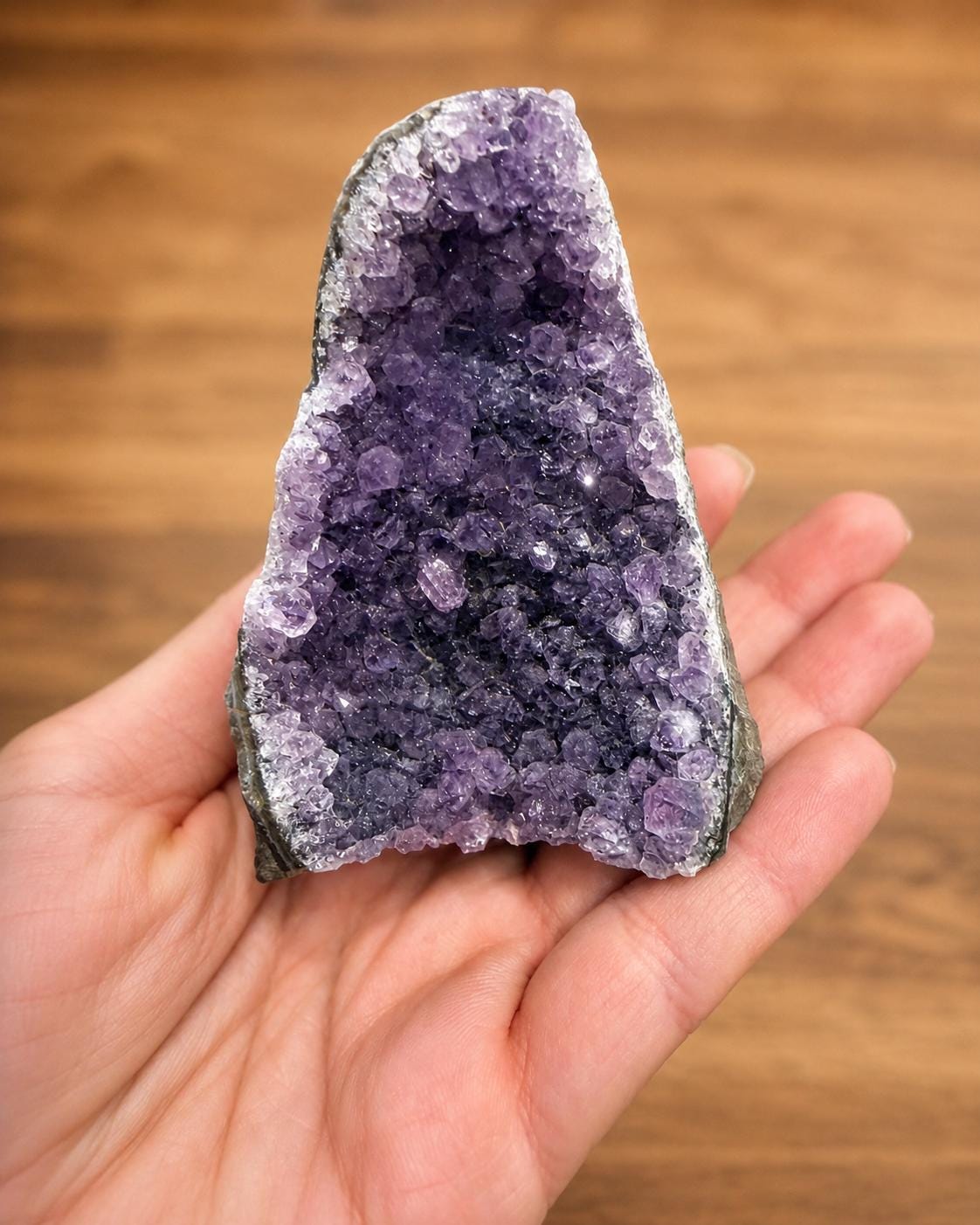 Purple amethyst cluster, cutbase freeform amethyst cathedral