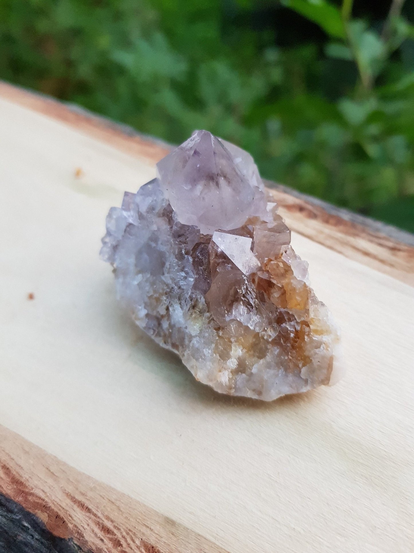 Laveder Spirit Quartz Cluster 48g, Amethyst Cactus Quartz, Crystal Clusters - LunarGem - 