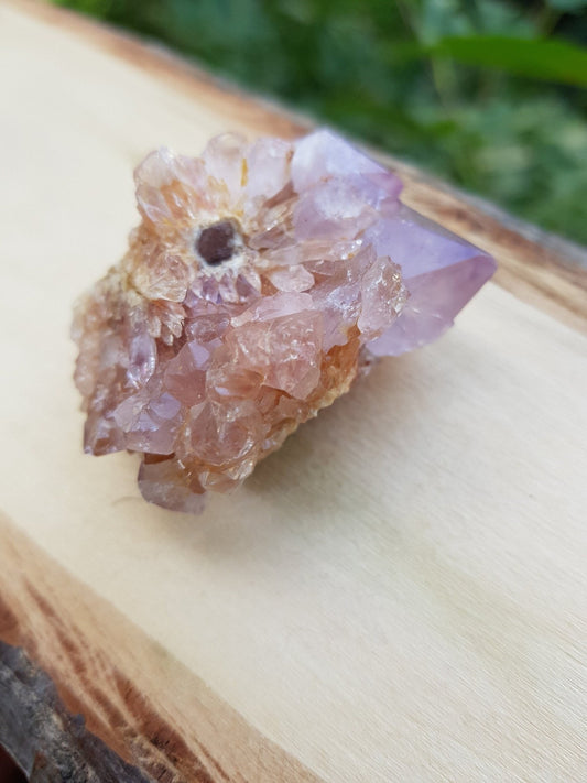 Lavender Amethyst Spirit Quartz Cluster: Cactus Quartz Crystals - LunarGem - 