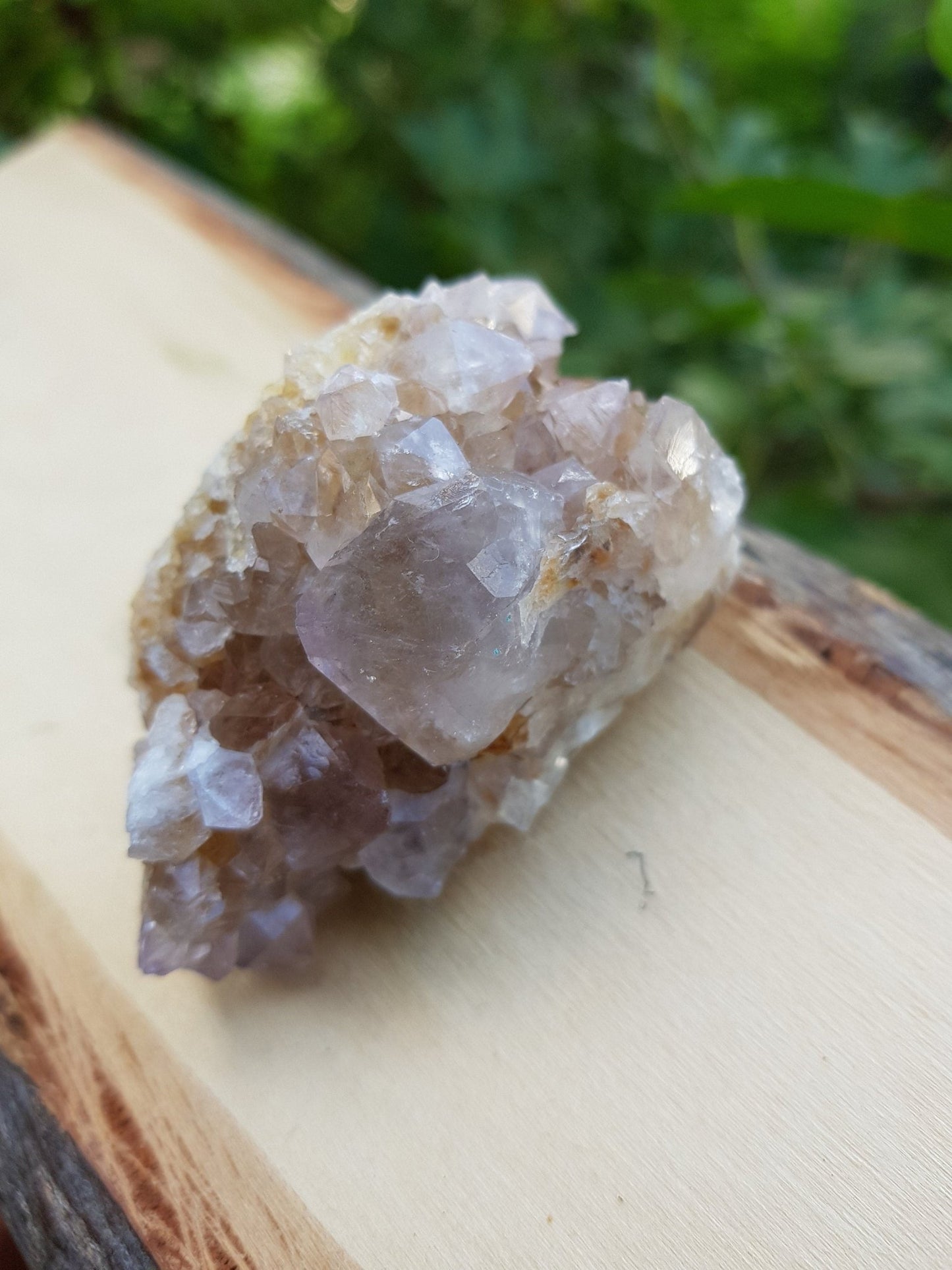 Lavender Amethyst Spirit Quartz Cluster: Cactus Quartz Crystals - LunarGem - 