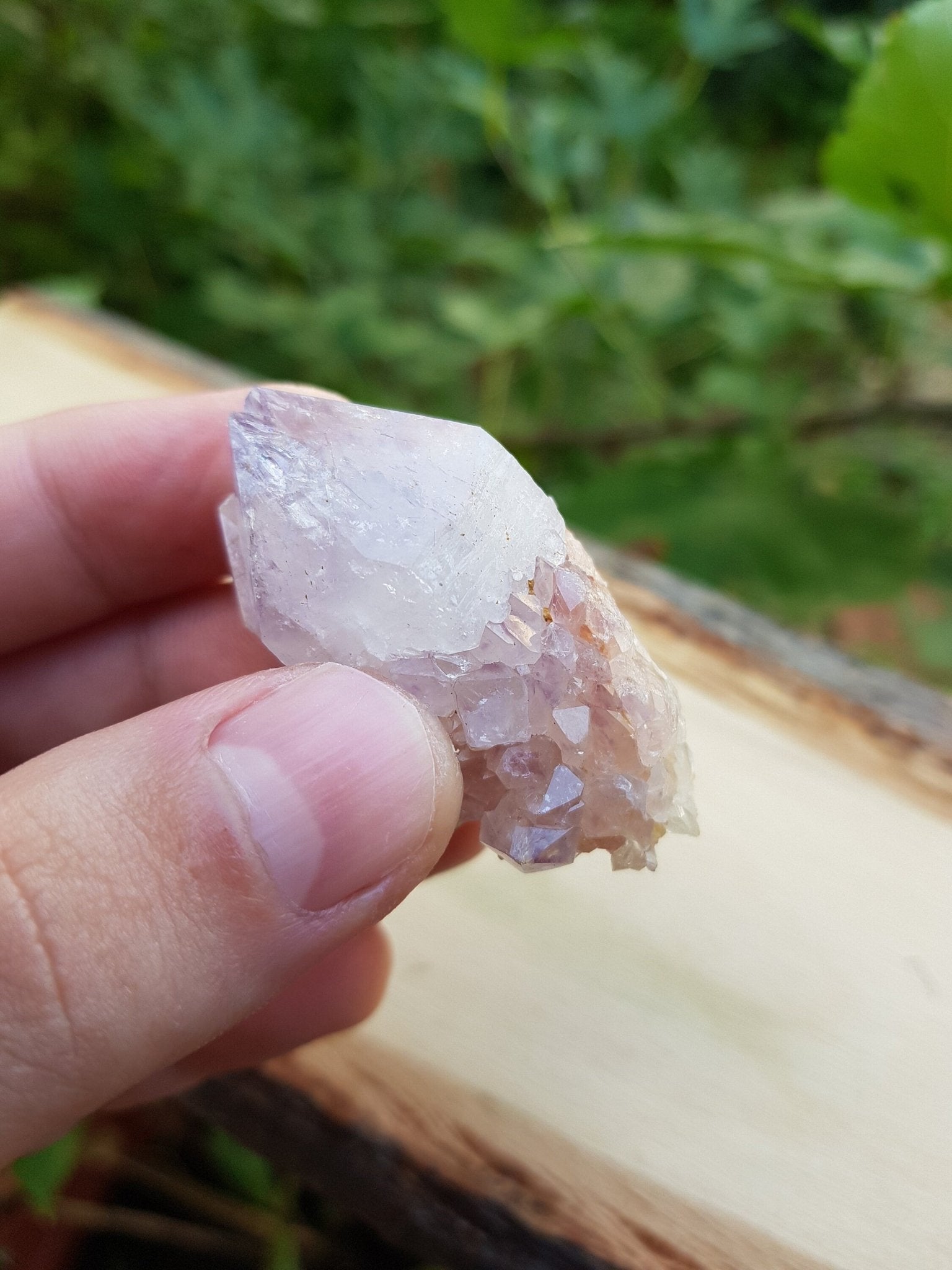 Lavender Amethyst Spirit Quartz Cluster: Ethically Sourced Cactus Quartz - LunarGem - 