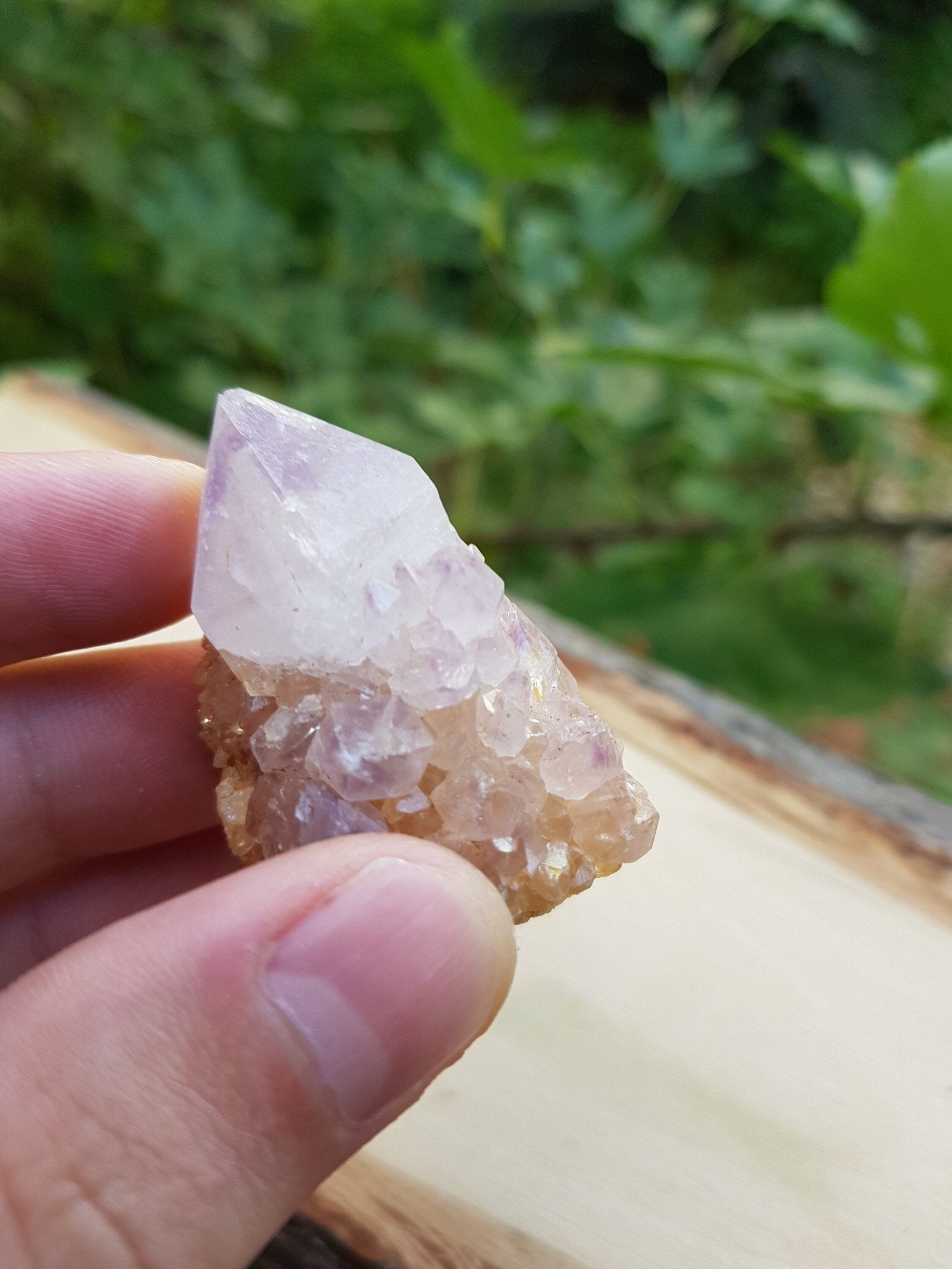 Lavender Amethyst Spirit Quartz Cluster: Ethically Sourced Cactus Quartz - LunarGem - 