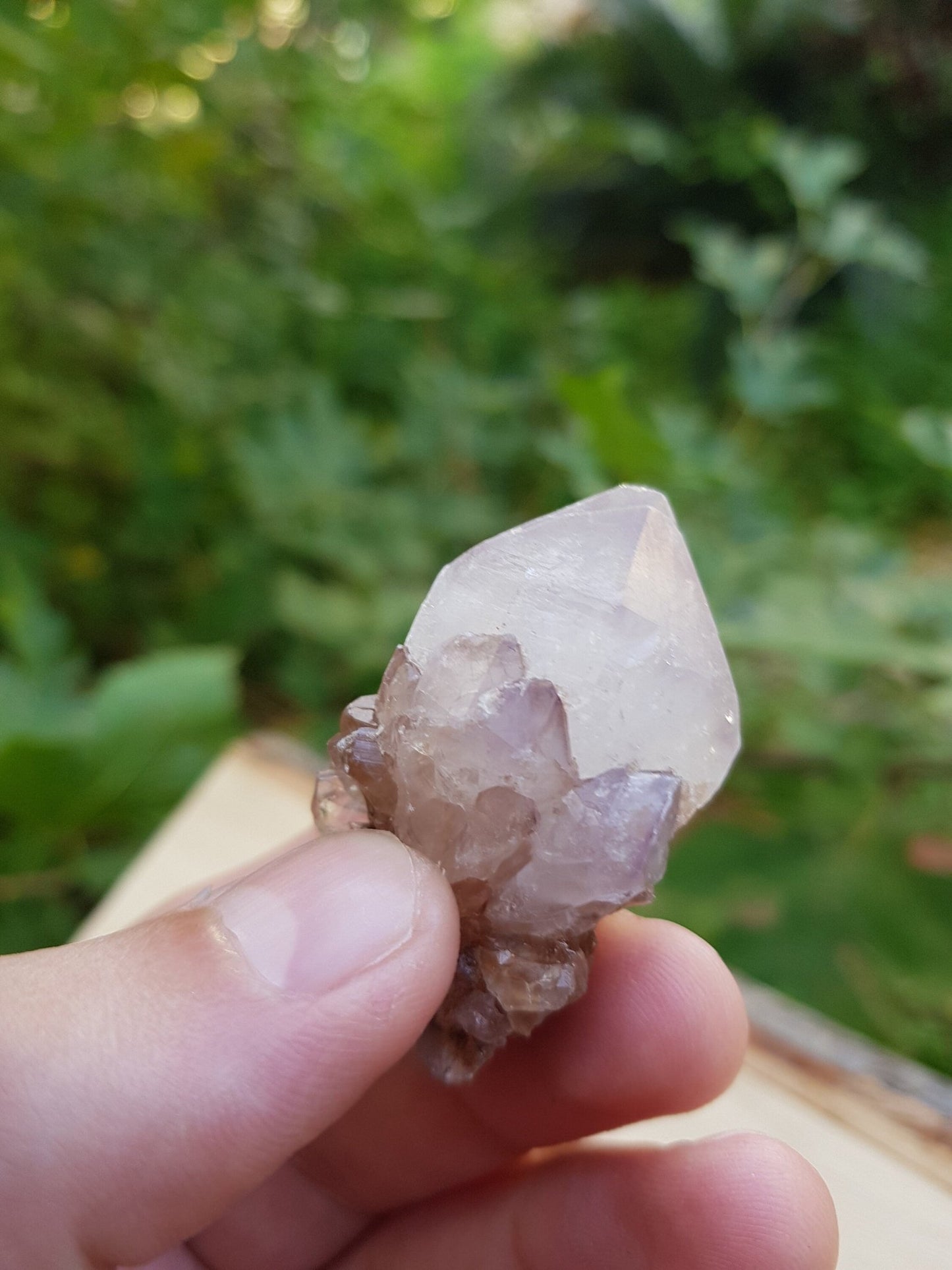 Lavender Amethyst Spirit Quartz Cluster: Ethically Sourced Cactus Quartz - LunarGem - 
