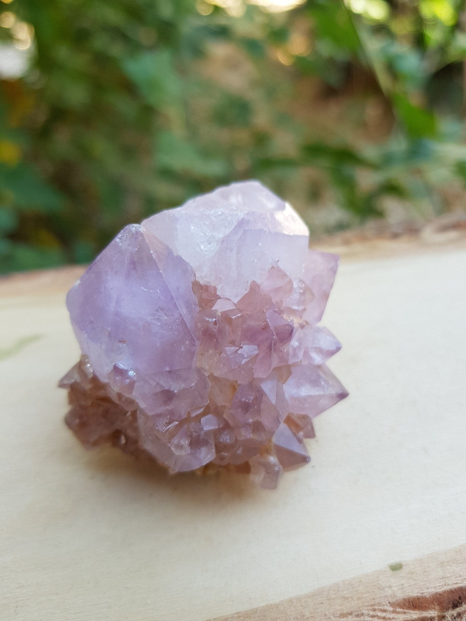 Lavender Amethyst Spirit Quartz Cluster: Natural Cactus Quartz - LunarGem - 