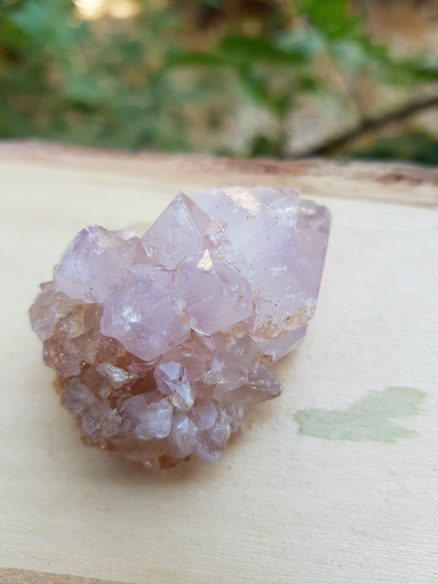 Lavender Amethyst Spirit Quartz Cluster: Natural Cactus Quartz - LunarGem - 