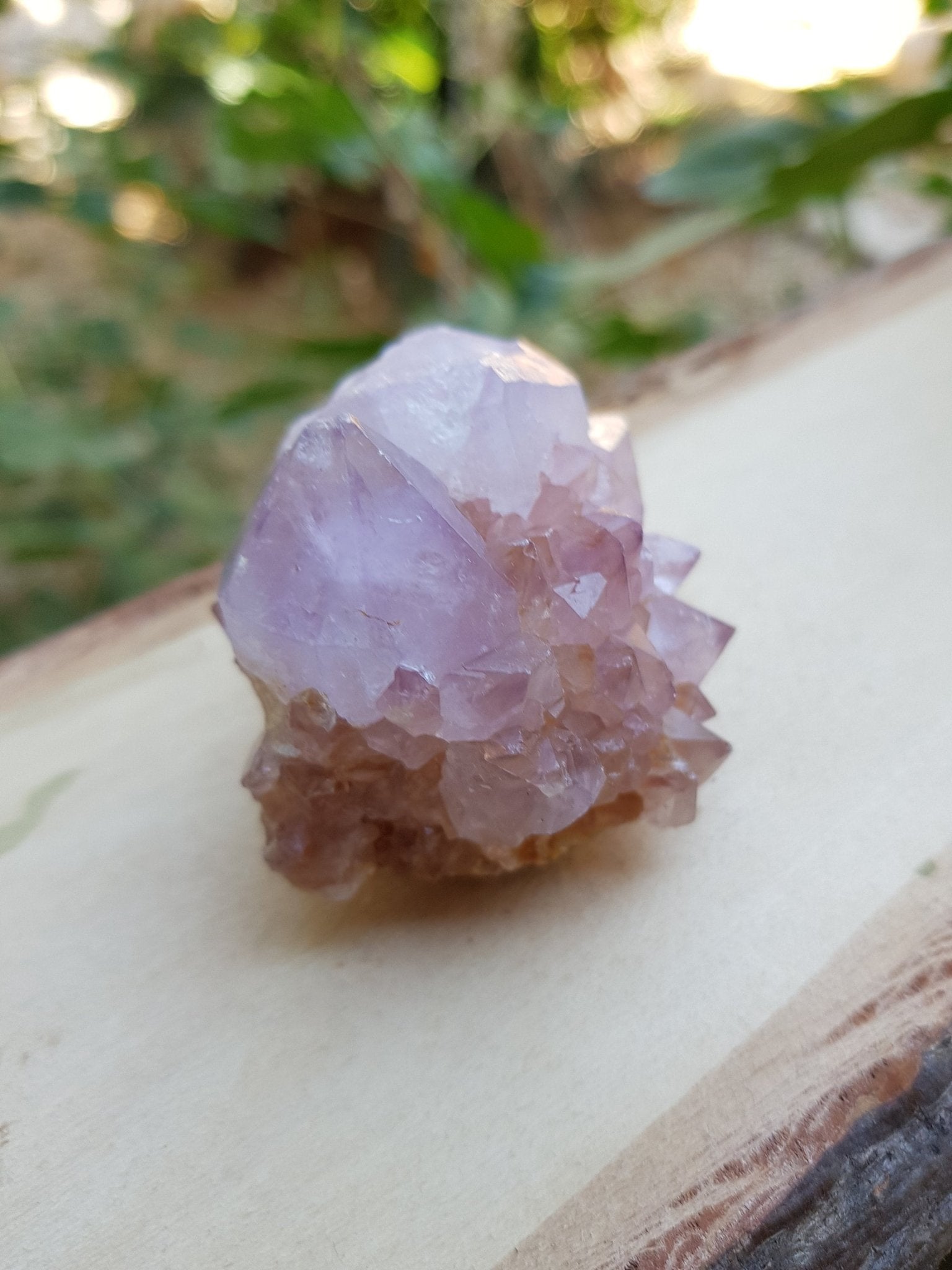 Lavender Amethyst Spirit Quartz Cluster: Natural Cactus Quartz - LunarGem - 