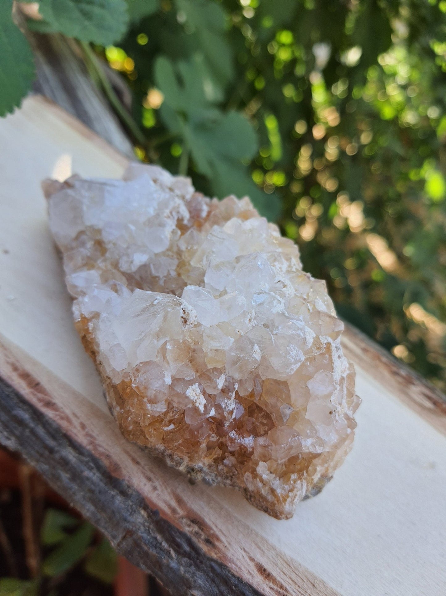 Natural Congo Citrine Cluster: Kundalini Mineral Specimen, 351g - LunarGem - 