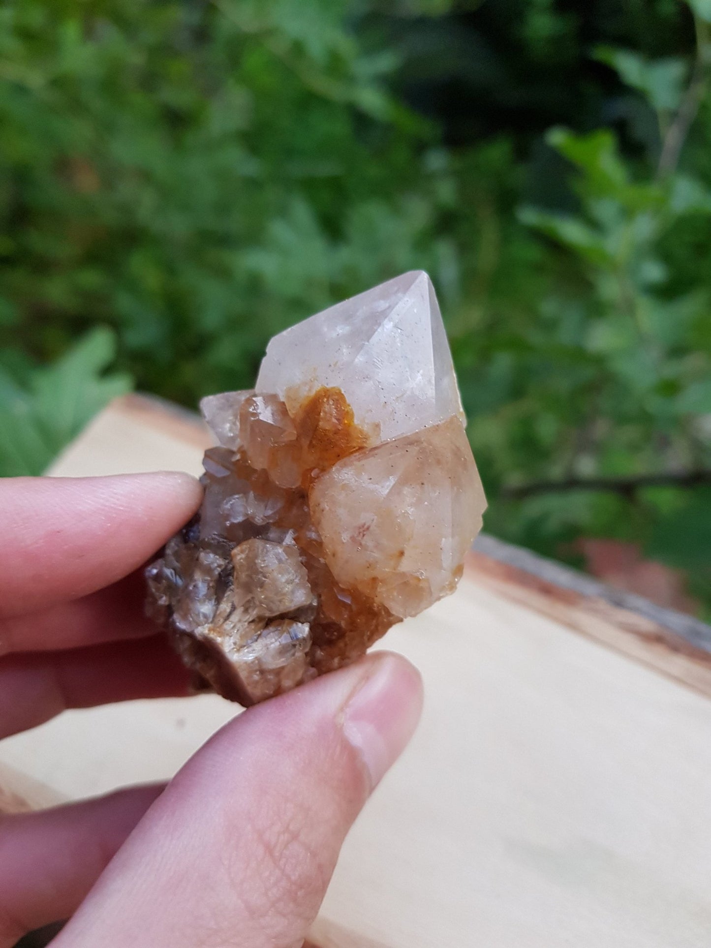 Natural Multi Smoky Citrine Quartz Clusters, Mineral Specimen, Crystal Clusters - LunarGem - 