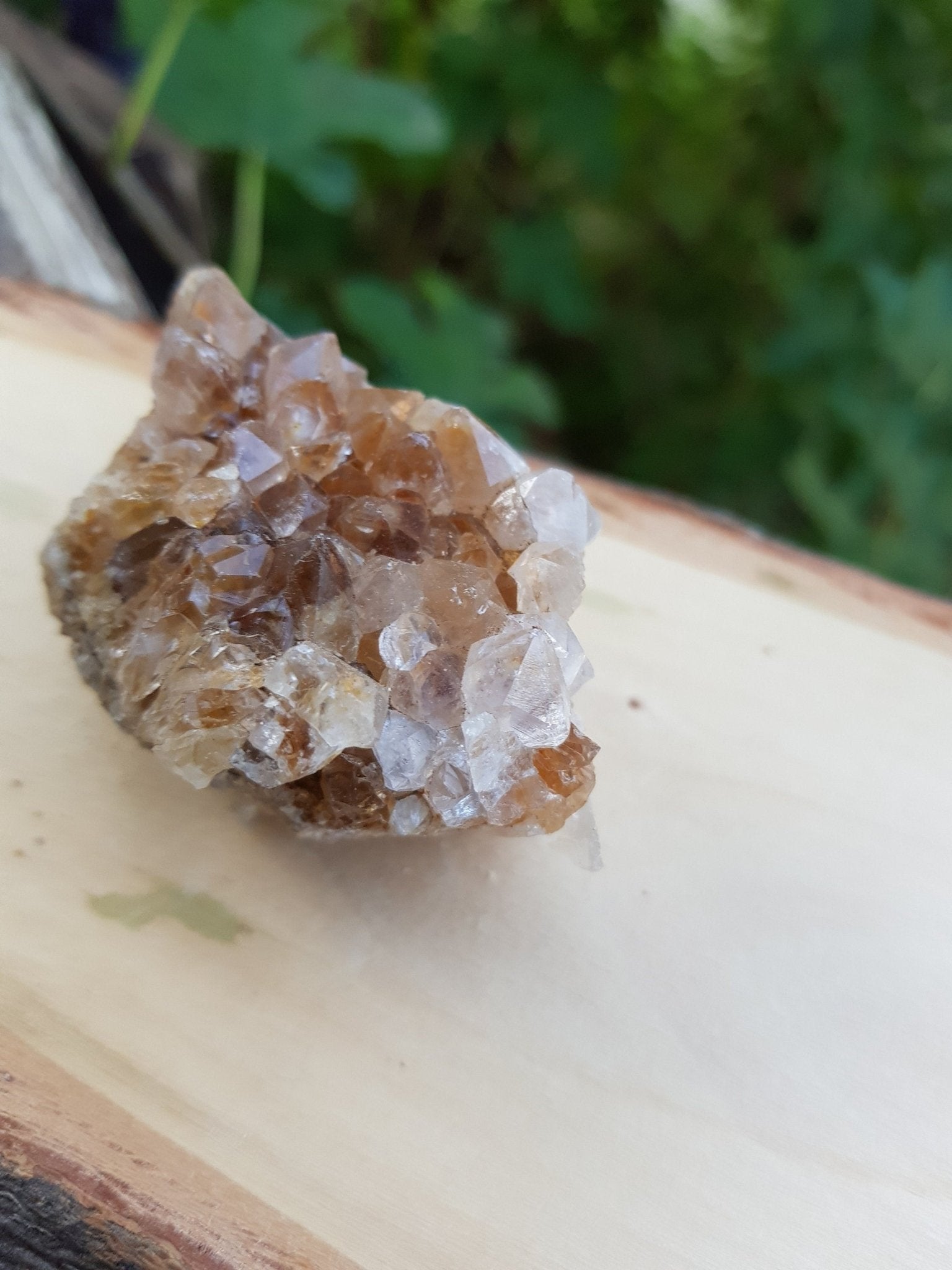 Natural Smoky Citrine Quartz Cluster 89g, Mineral Specimen, Crystal Clusters - LunarGem - 