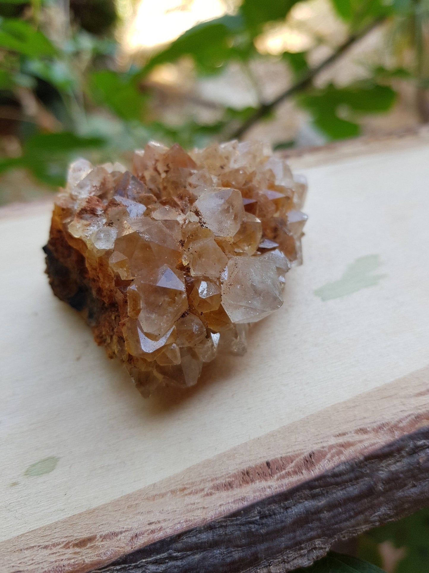 Natural Smoky Citrine Quartz Clusters, Mineral Specimen, Crystal Clusters - LunarGem - 