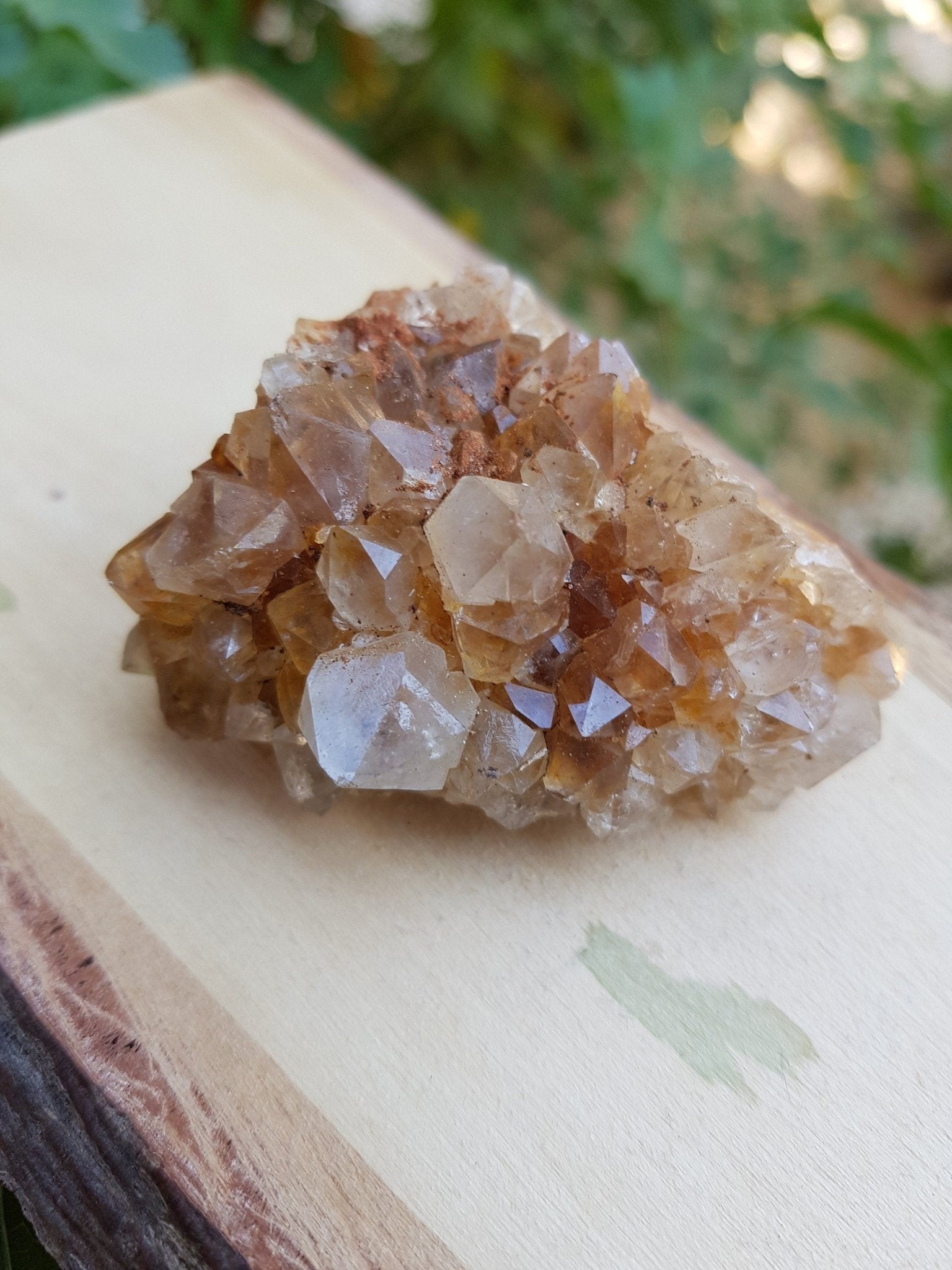 Natural Smoky Citrine Quartz Clusters, Mineral Specimen, Crystal Clusters - LunarGem - 