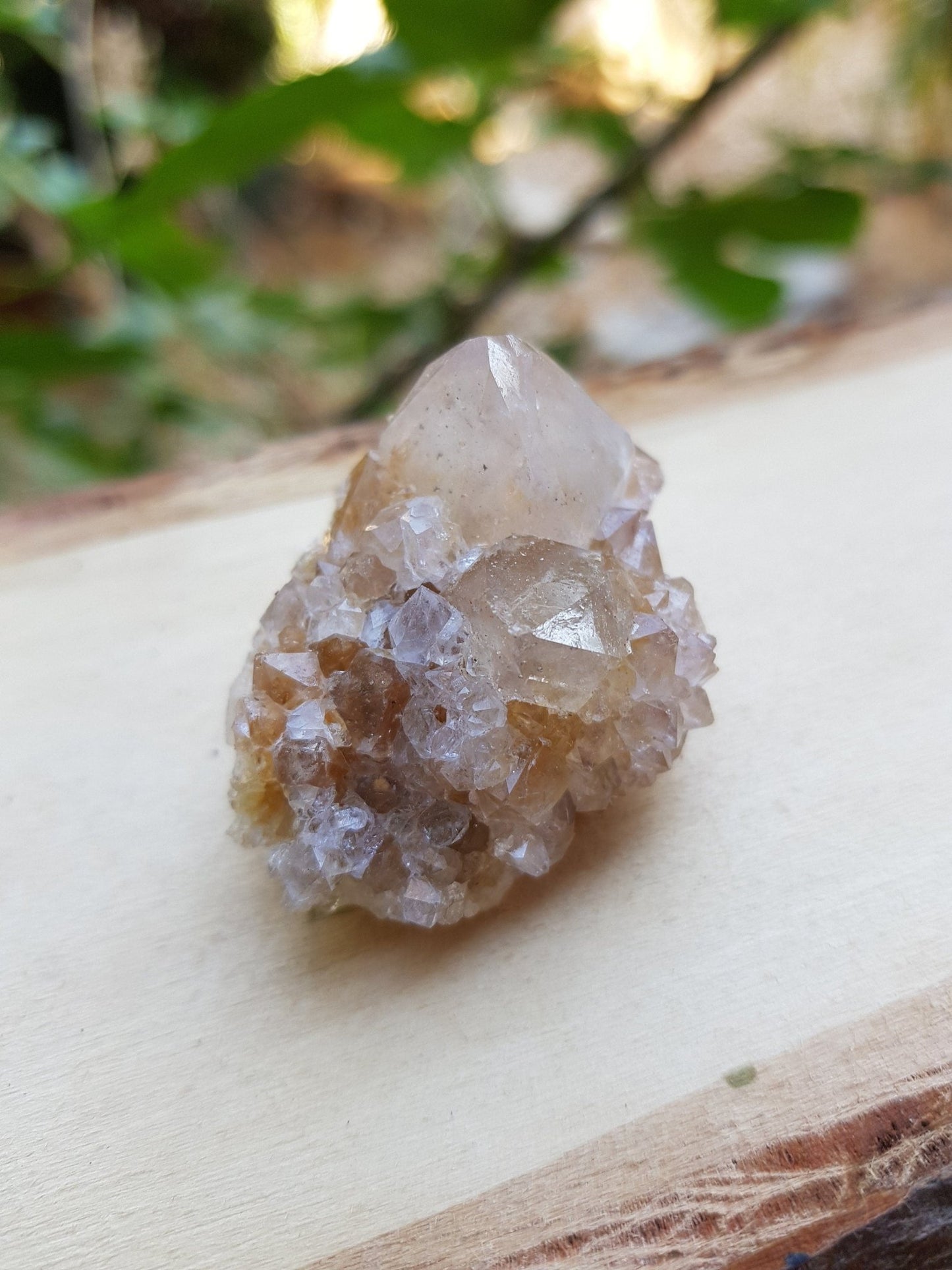 Natural Smoky Citrine Quartz Clusters, Mineral Specimen, Crystal Clusters - LunarGem - 