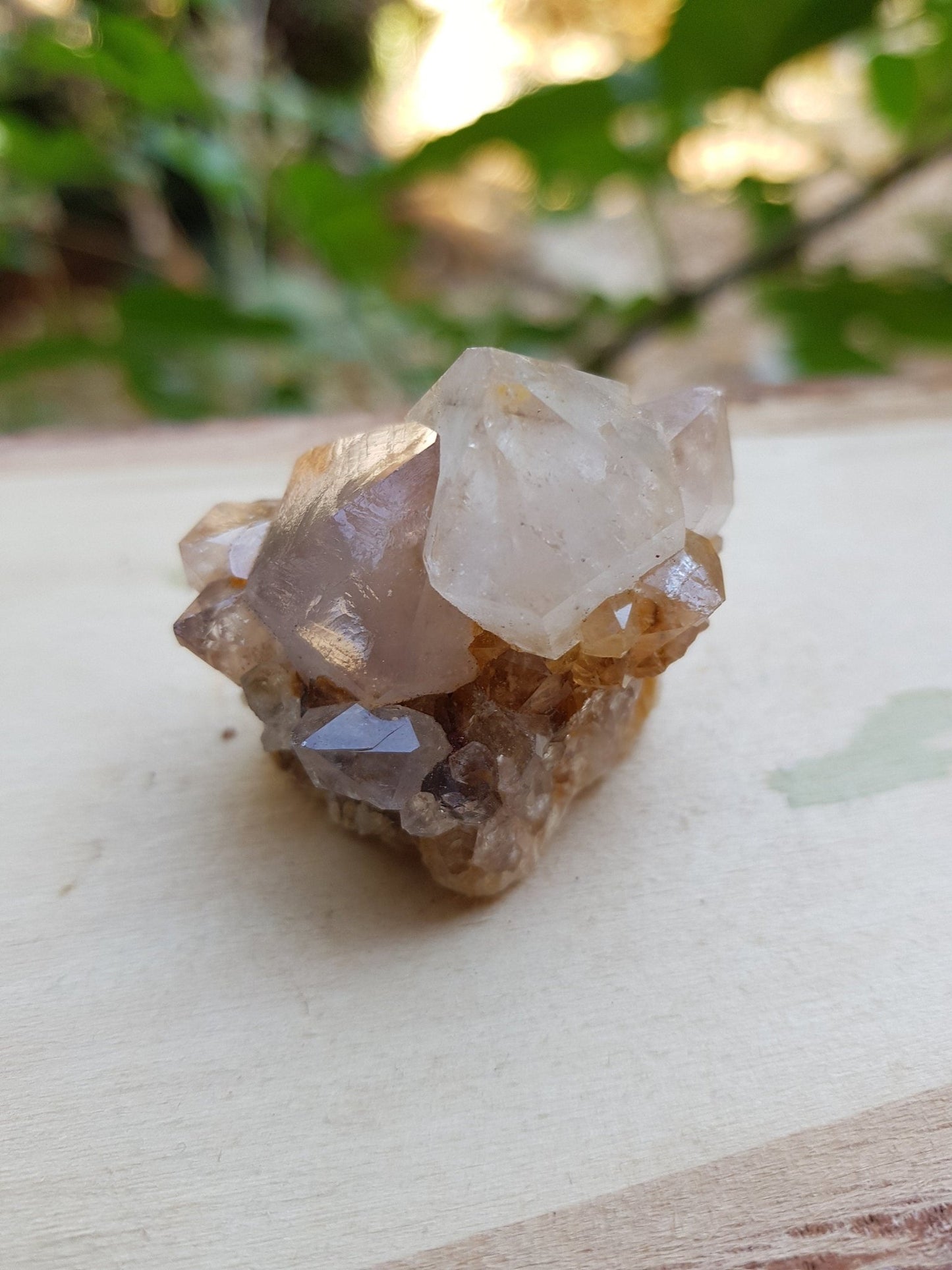 Natural Smoky Citrine Quartz Clusters, Mineral Specimen, Crystal Clusters - LunarGem - 