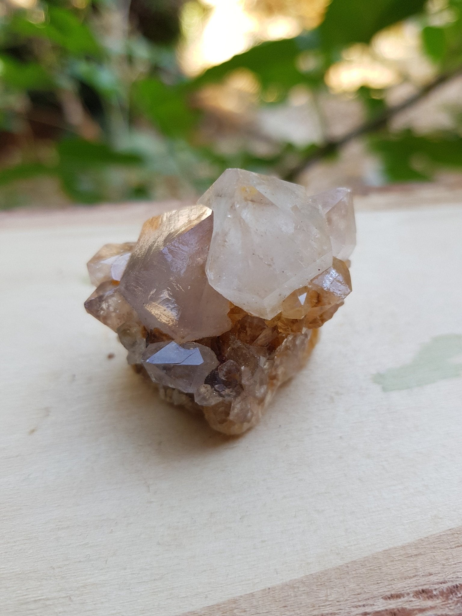 Natural Smoky Citrine Quartz Clusters, Mineral Specimen, Crystal Clusters - LunarGem - 