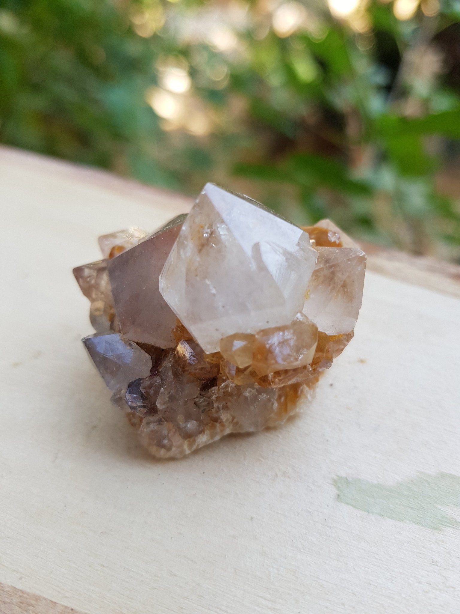 Natural Smoky Citrine Quartz Clusters, Mineral Specimen, Crystal Clusters - LunarGem - 