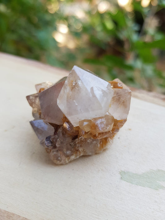 Natural Smoky Citrine Quartz Clusters, Mineral Specimen, Crystal Clusters - LunarGem - 