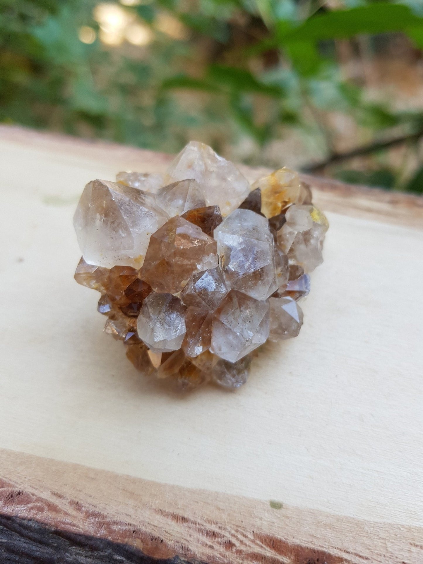 Natural Smoky Citrine Quartz Clusters, Mineral Specimen, Crystal Clusters - LunarGem - 