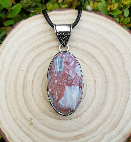 Norina Jasper Pendant: Sterling Silver Boho Gemstone Necklace - LunarGem - Jewelry