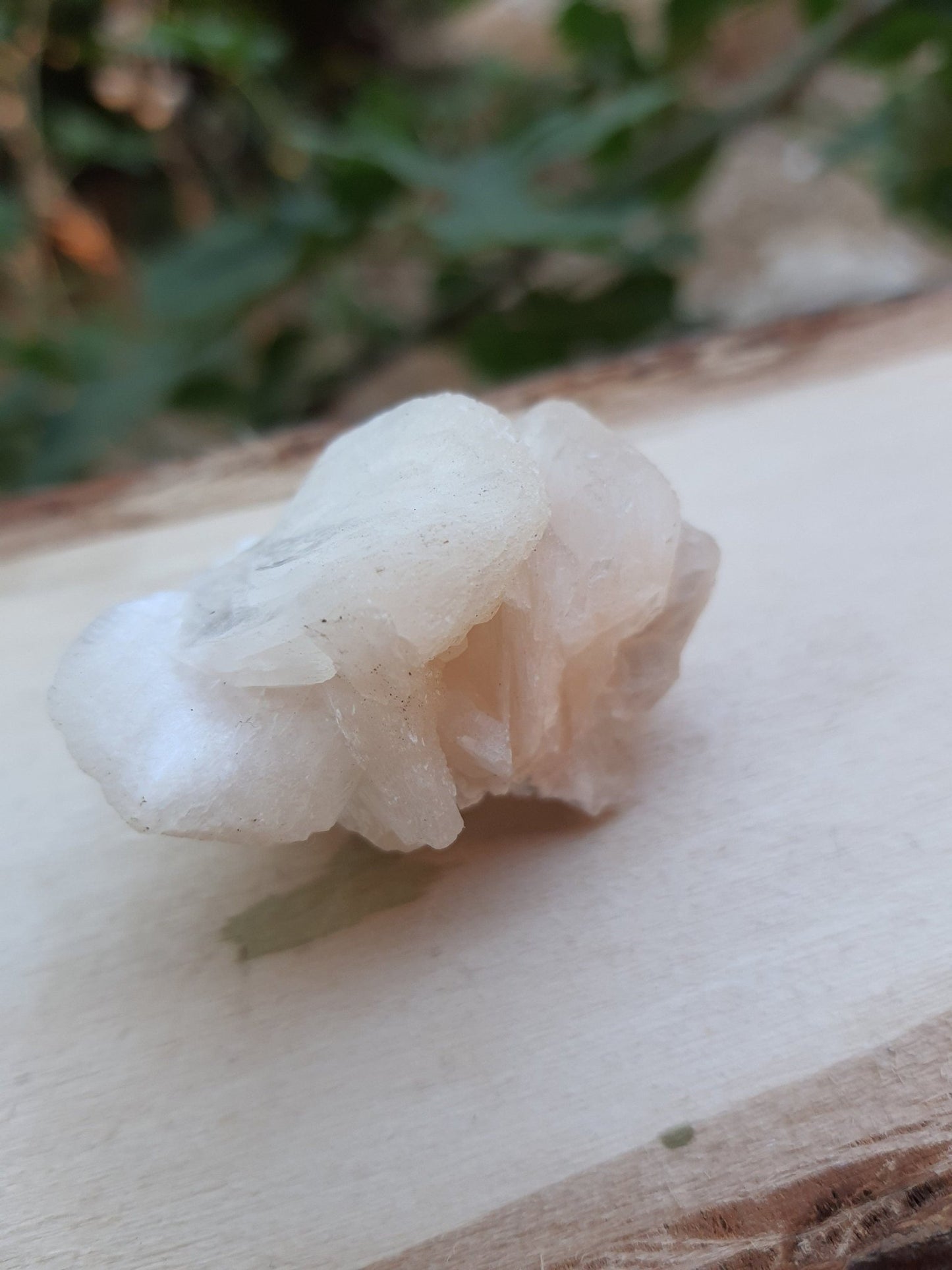 Peach Stilbite Crystal Cluster, Double Terminated Mineral Specimen, Nashik India - LunarGem - 