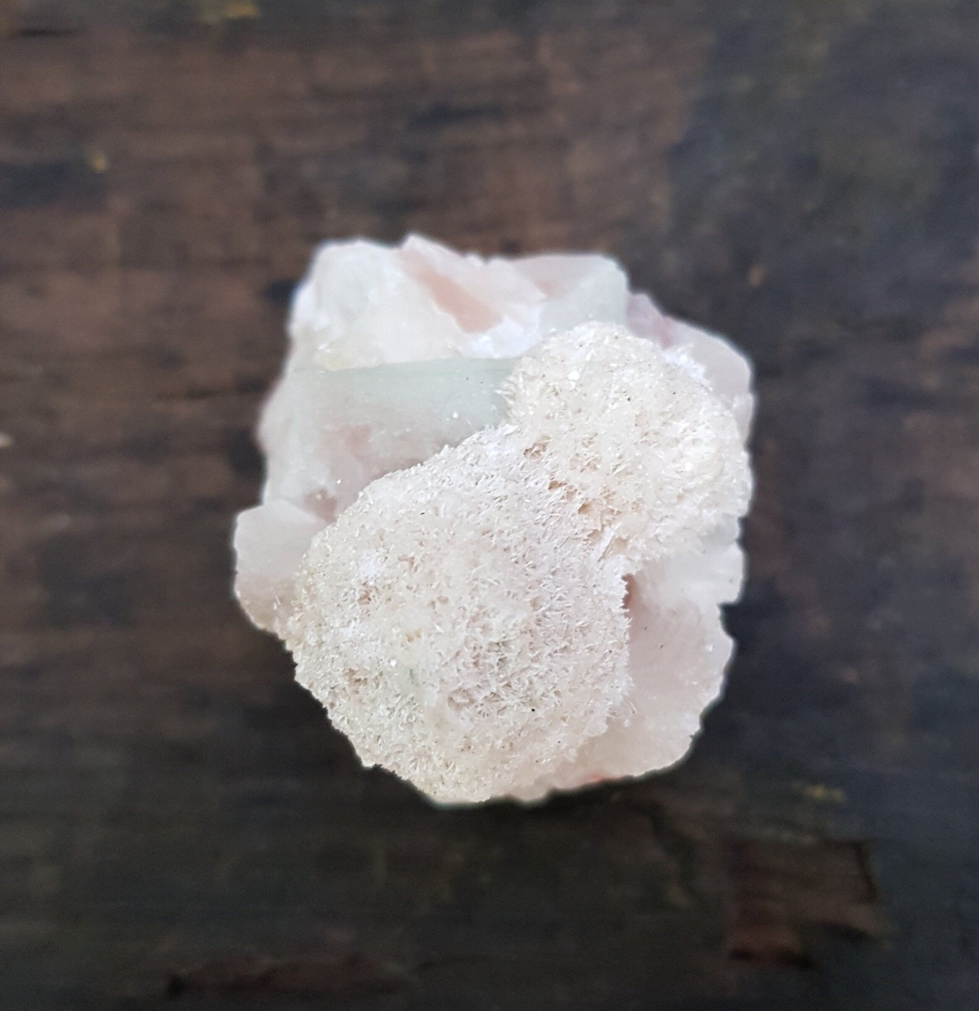 Small Natural Crystal Cluster, Apophyllite on Stilbite And Mordenite, Healing Crystal, Mineral Specimen, Mineral Collection - LunarGem - Rocks & Fossils
