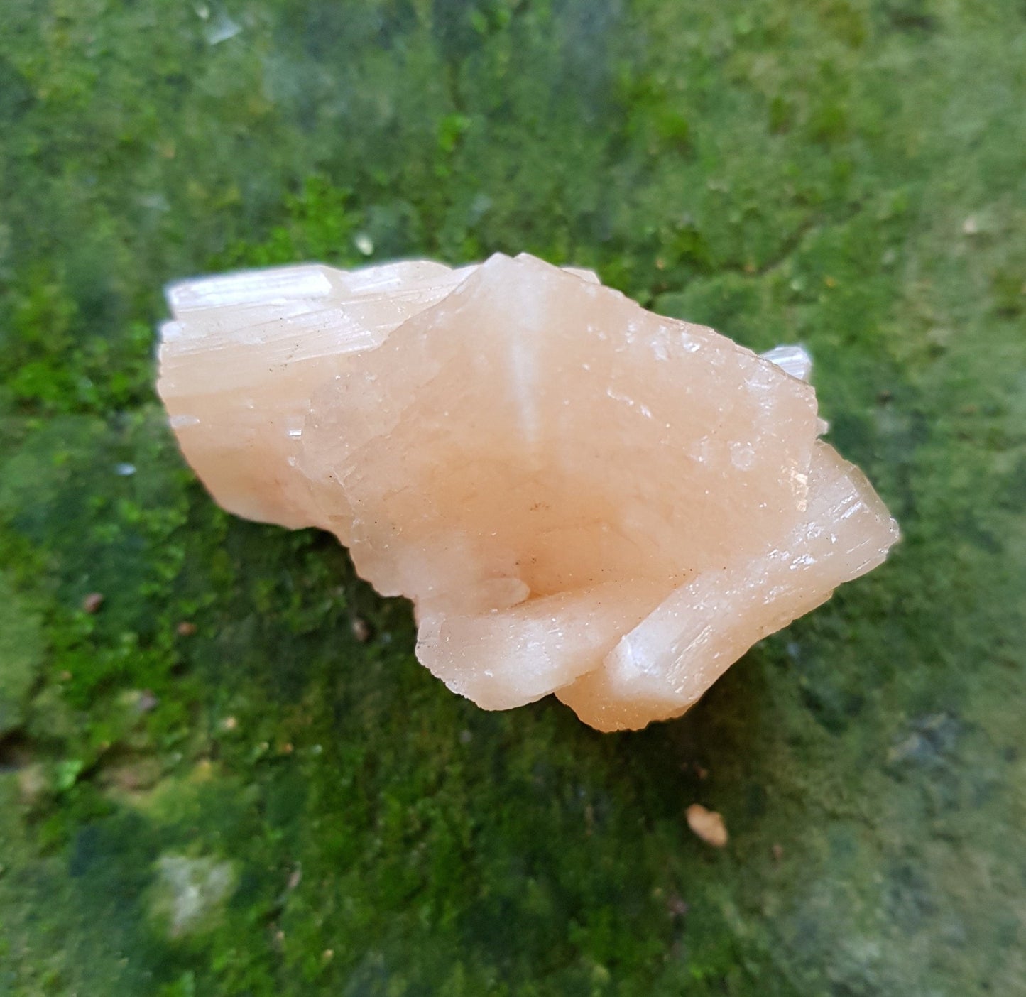 Small Natural Peach Stilbite Crystal, Double Terminated Mineral, Healing Crystal, Mineral Specimen - LunarGem - Rocks & Fossils