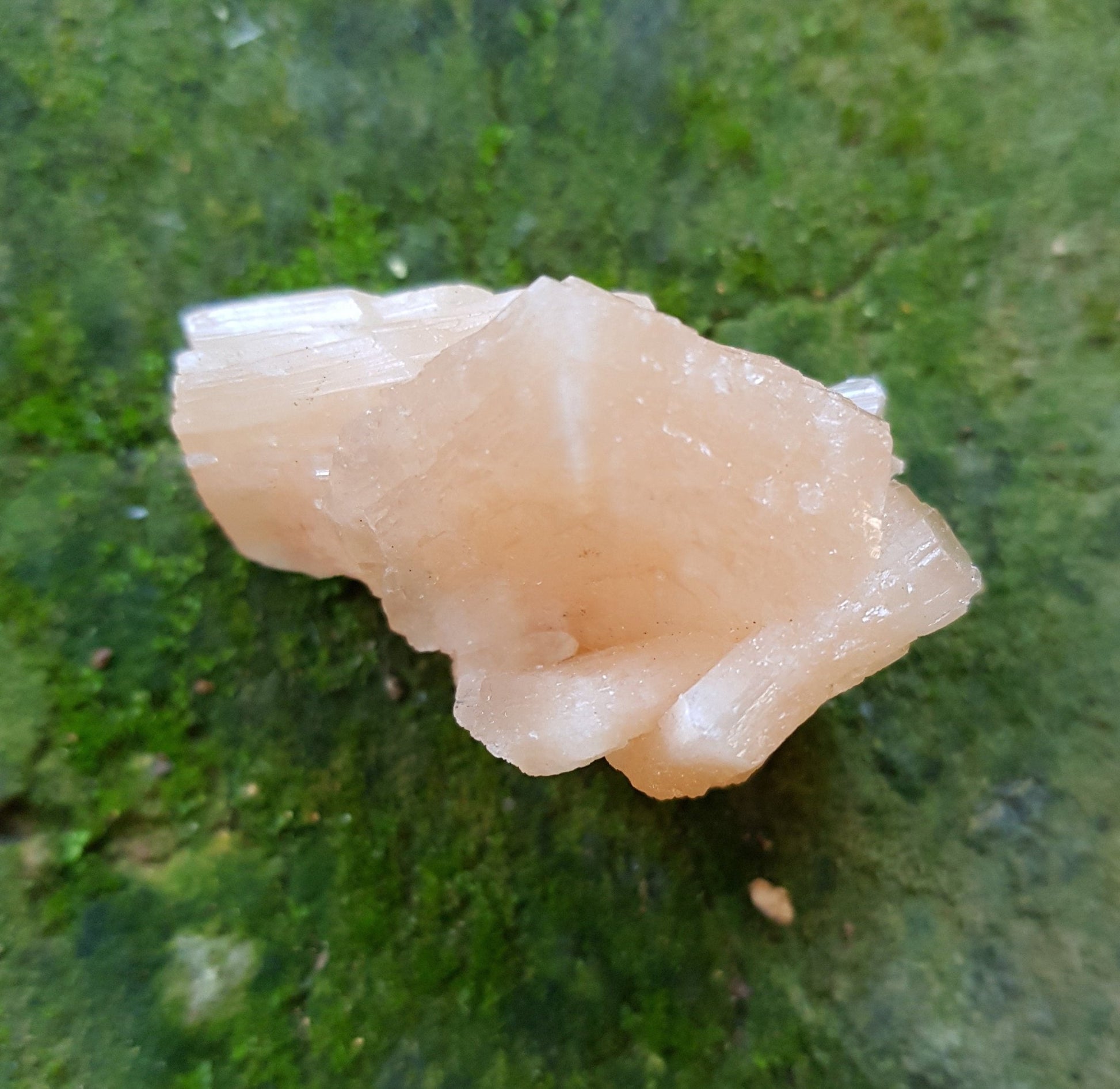 Small Natural Peach Stilbite Crystal, Double Terminated Mineral, Healing Crystal, Mineral Specimen - LunarGem - Rocks & Fossils