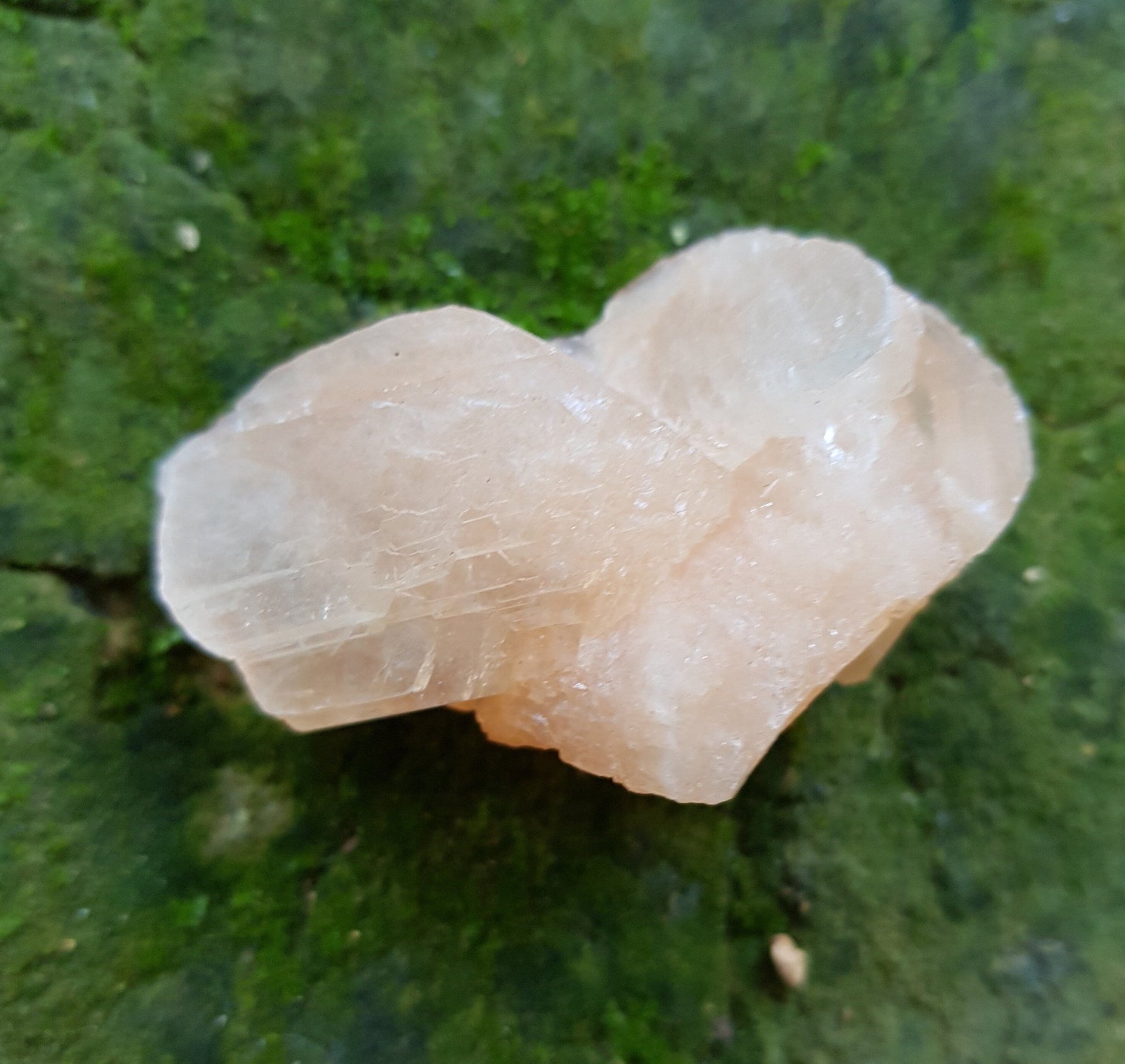 Small Natural Peach Stilbite Crystal, Double Terminated Mineral, Healing Crystal, Mineral Specimen - LunarGem - Rocks & Fossils