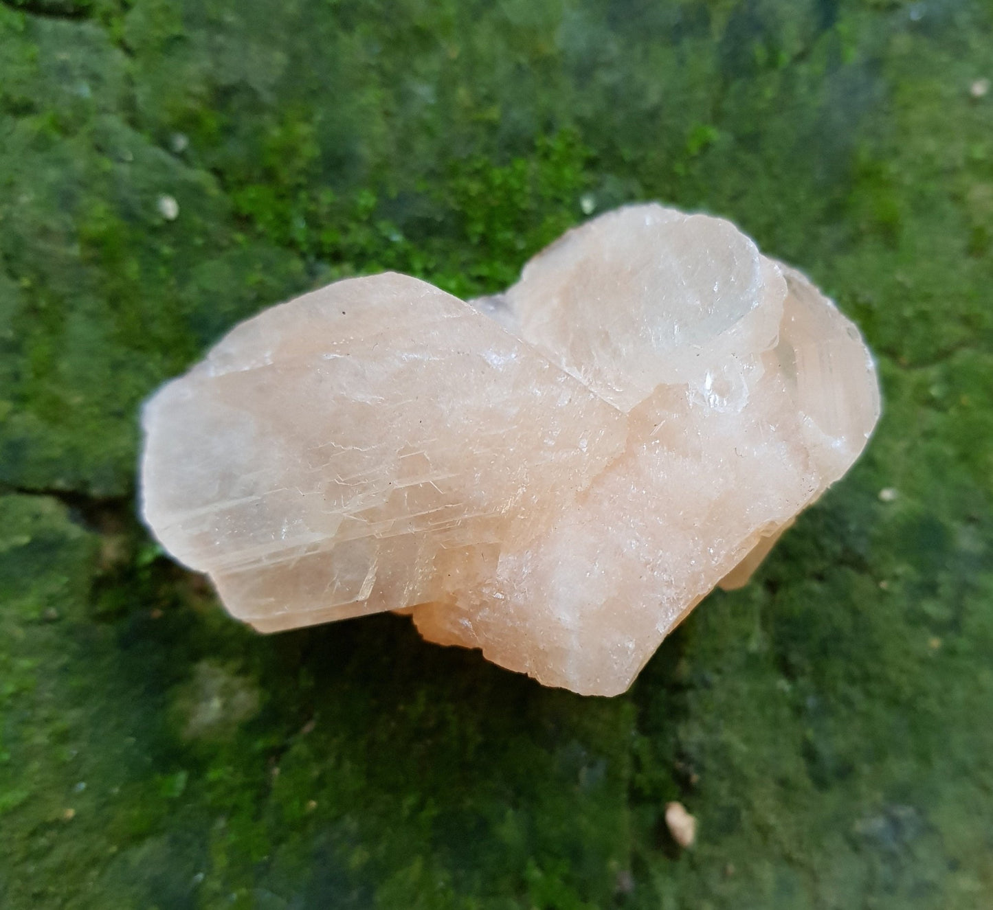 Small Natural Peach Stilbite Crystal, Double Terminated Mineral, Healing Crystal, Mineral Specimen - LunarGem - Rocks & Fossils