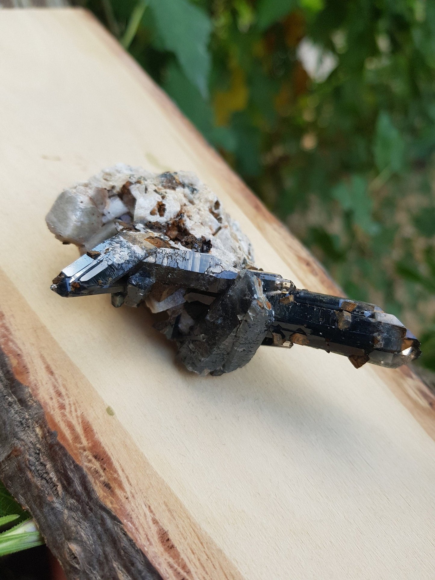 Smoky Quartz Point On Feldspar Specimen Cluster Crystal Specimen, Metaphysical and Mineral Specimen 66g - LunarGem - 