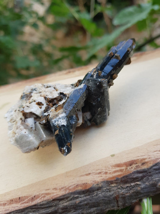 Smoky Quartz Point On Feldspar Specimen Cluster Crystal Specimen, Metaphysical and Mineral Specimen 66g - LunarGem - 