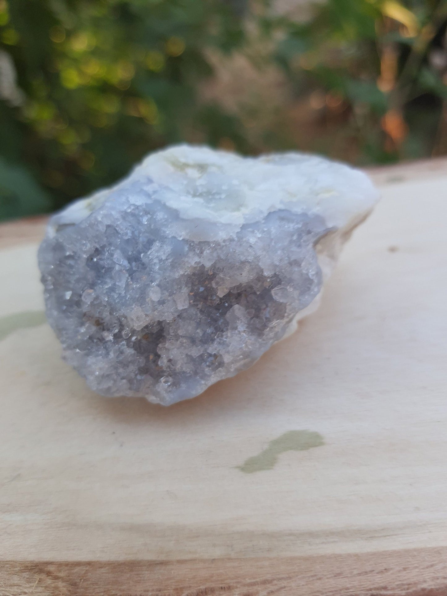 Sparkly Blue Lace Agate Druzy Cluster (70g) - LunarGem - 