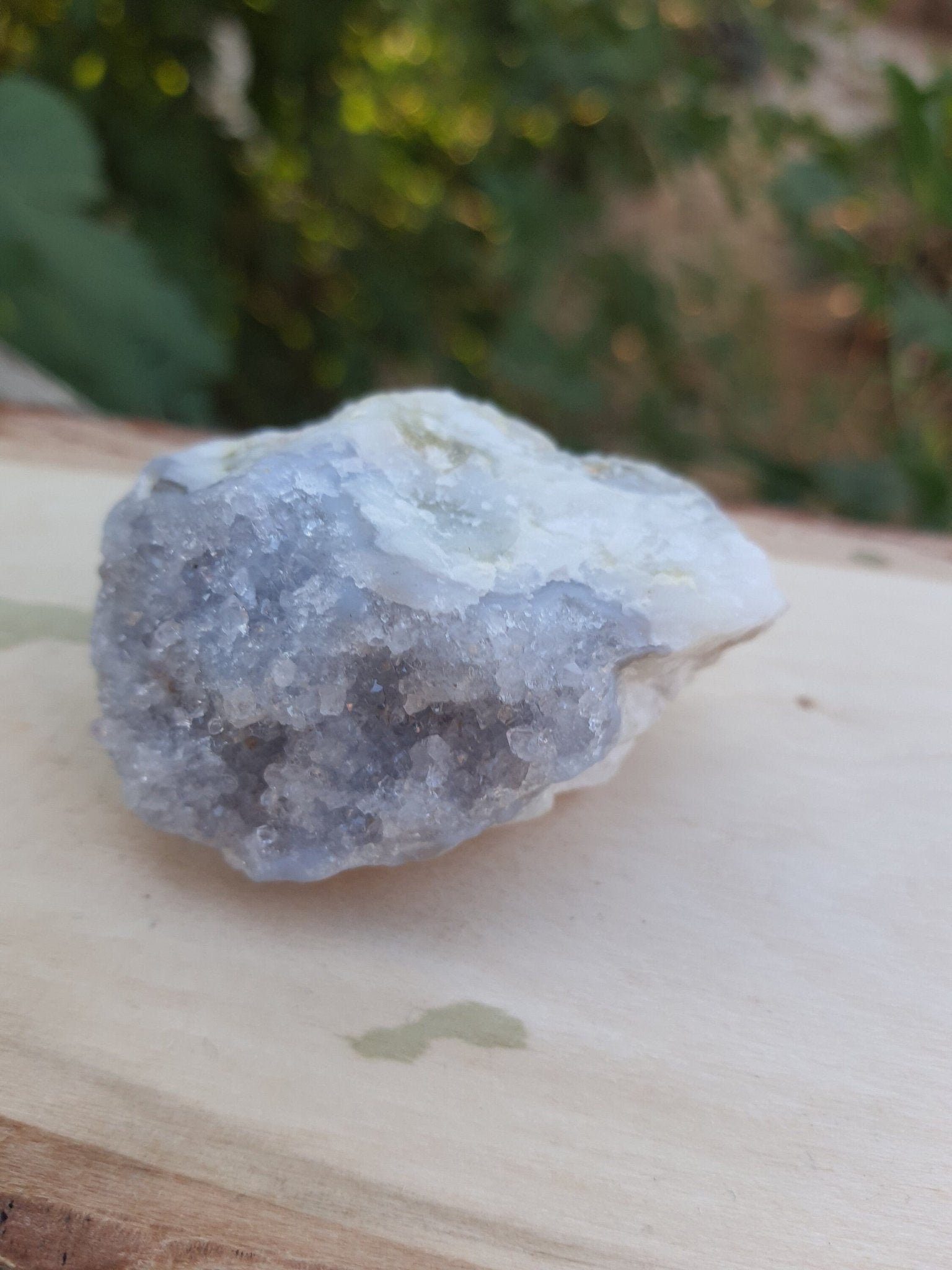 Sparkly Blue Lace Agate Druzy Cluster (70g) - LunarGem - 