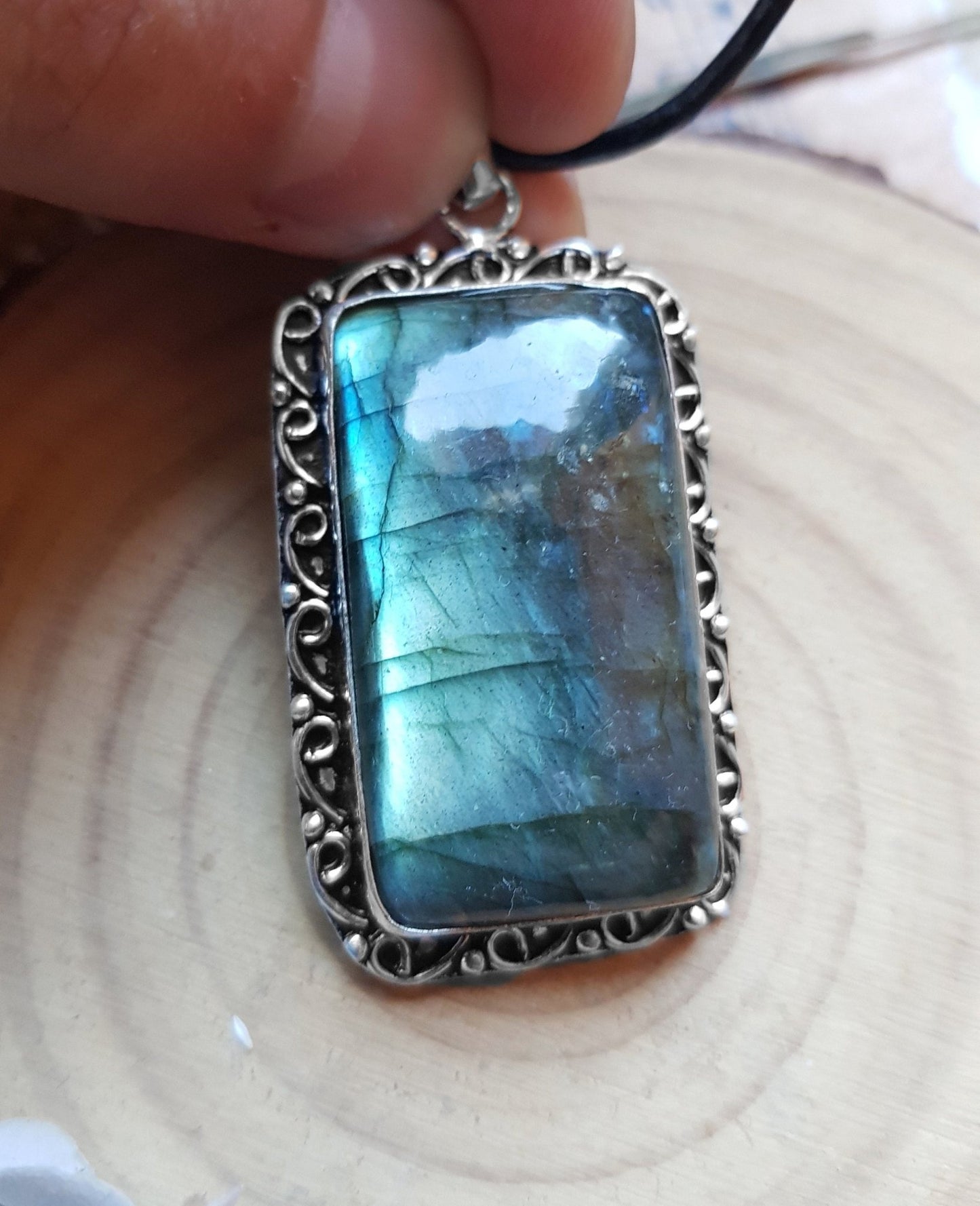 Top Quality Labradorite Pendant In Sterling Silver Statement Pendant Boho Jewellery GypsyJewelry Unique Gift - LunarGem - 