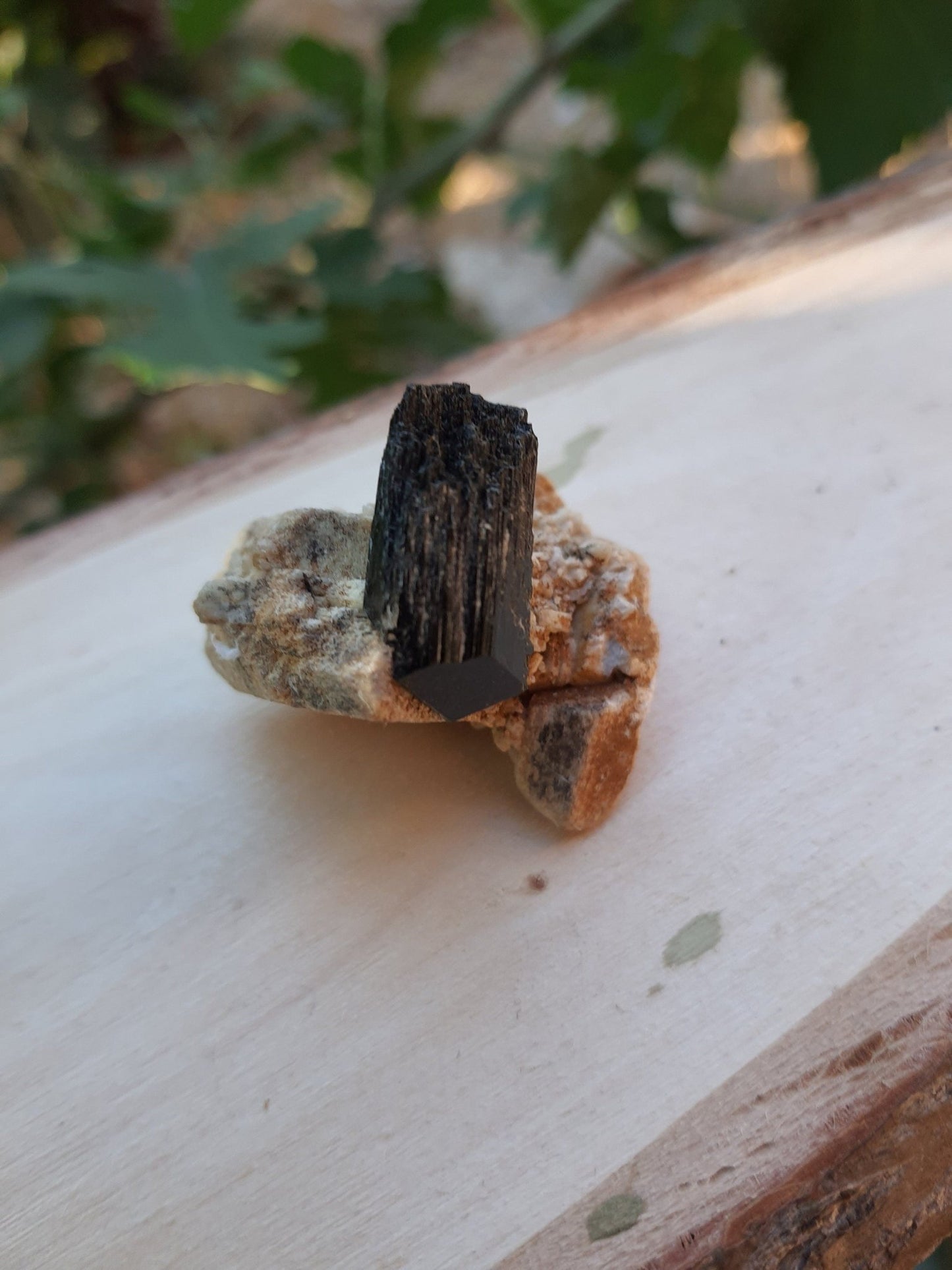 Tourmaline With Orthoclase Feldspar Natural Specimen, Raw Tourmaline crystal, 27g - LunarGem - 