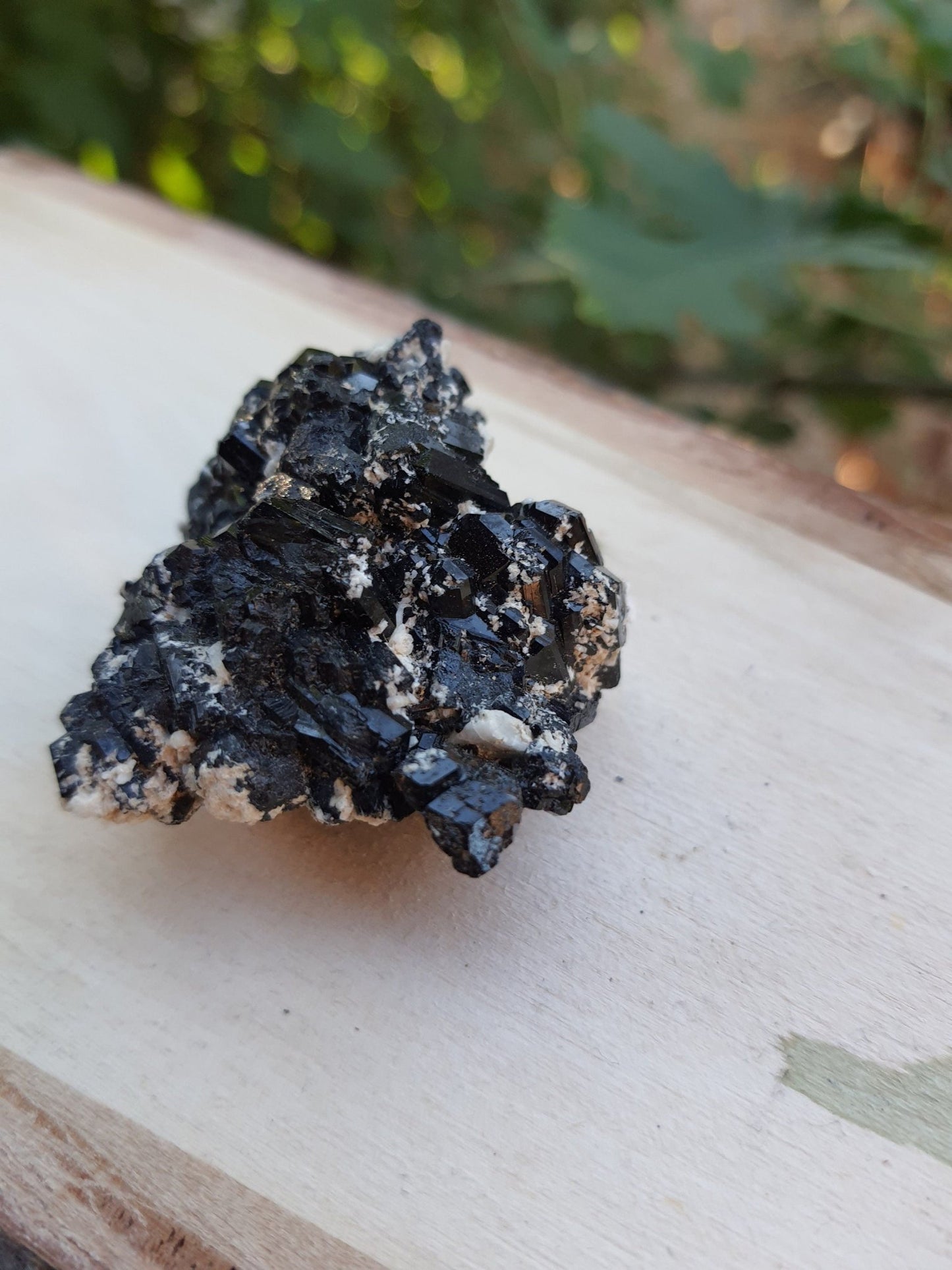 Tourmaline With Orthoclase Feldspar Natural Specimen, Raw Tourmaline crystal, 43g - LunarGem - 