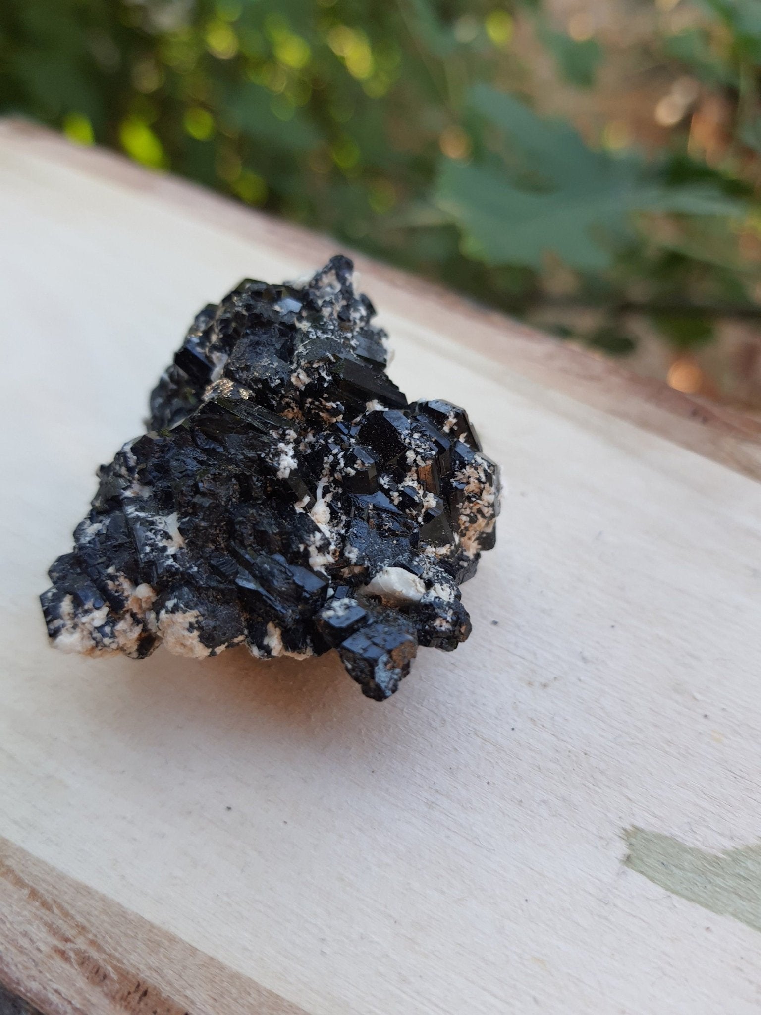 Tourmaline With Orthoclase Feldspar Natural Specimen, Raw Tourmaline crystal, 43g - LunarGem - 