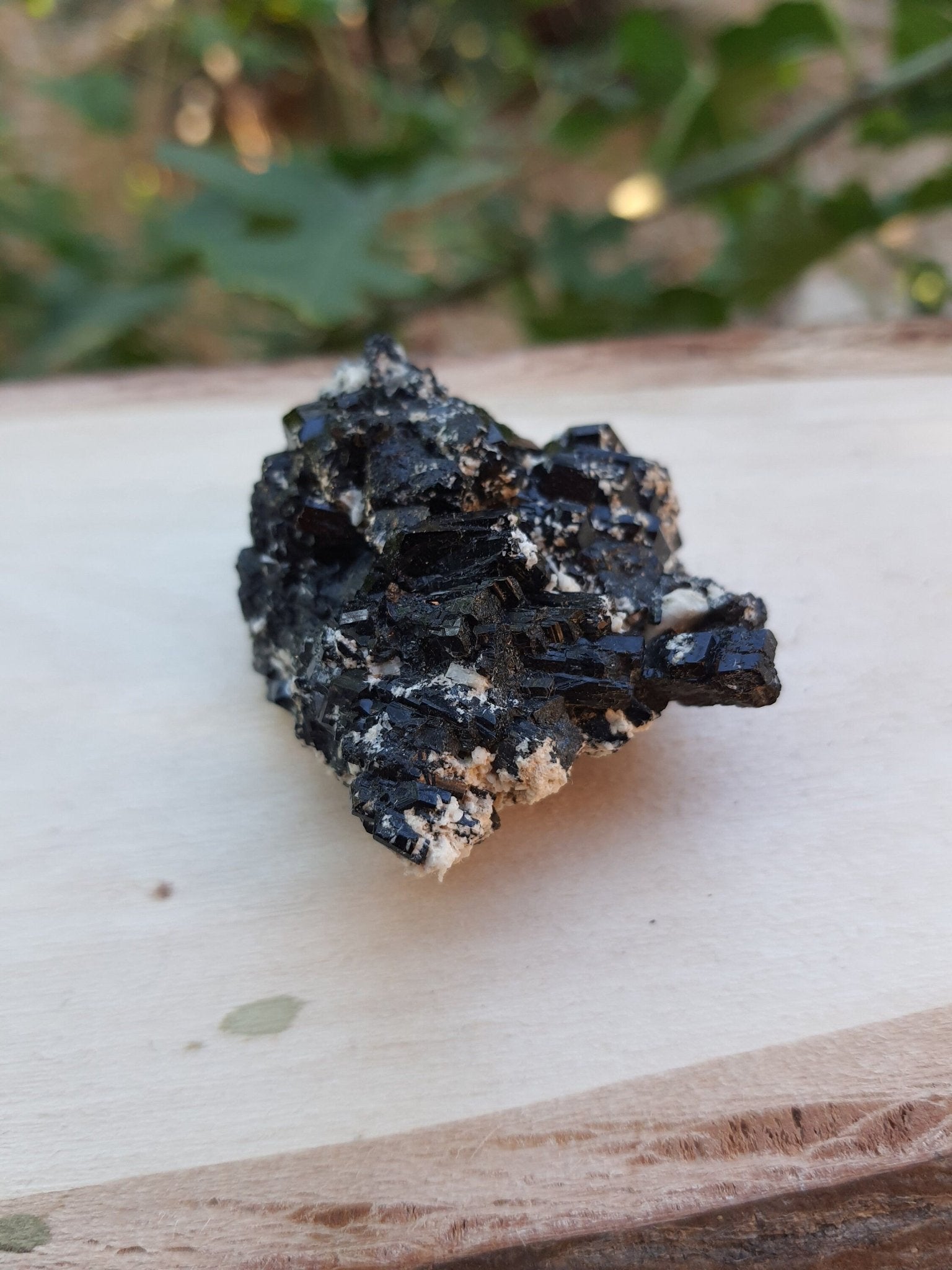 Tourmaline With Orthoclase Feldspar Natural Specimen, Raw Tourmaline crystal, 43g - LunarGem - 