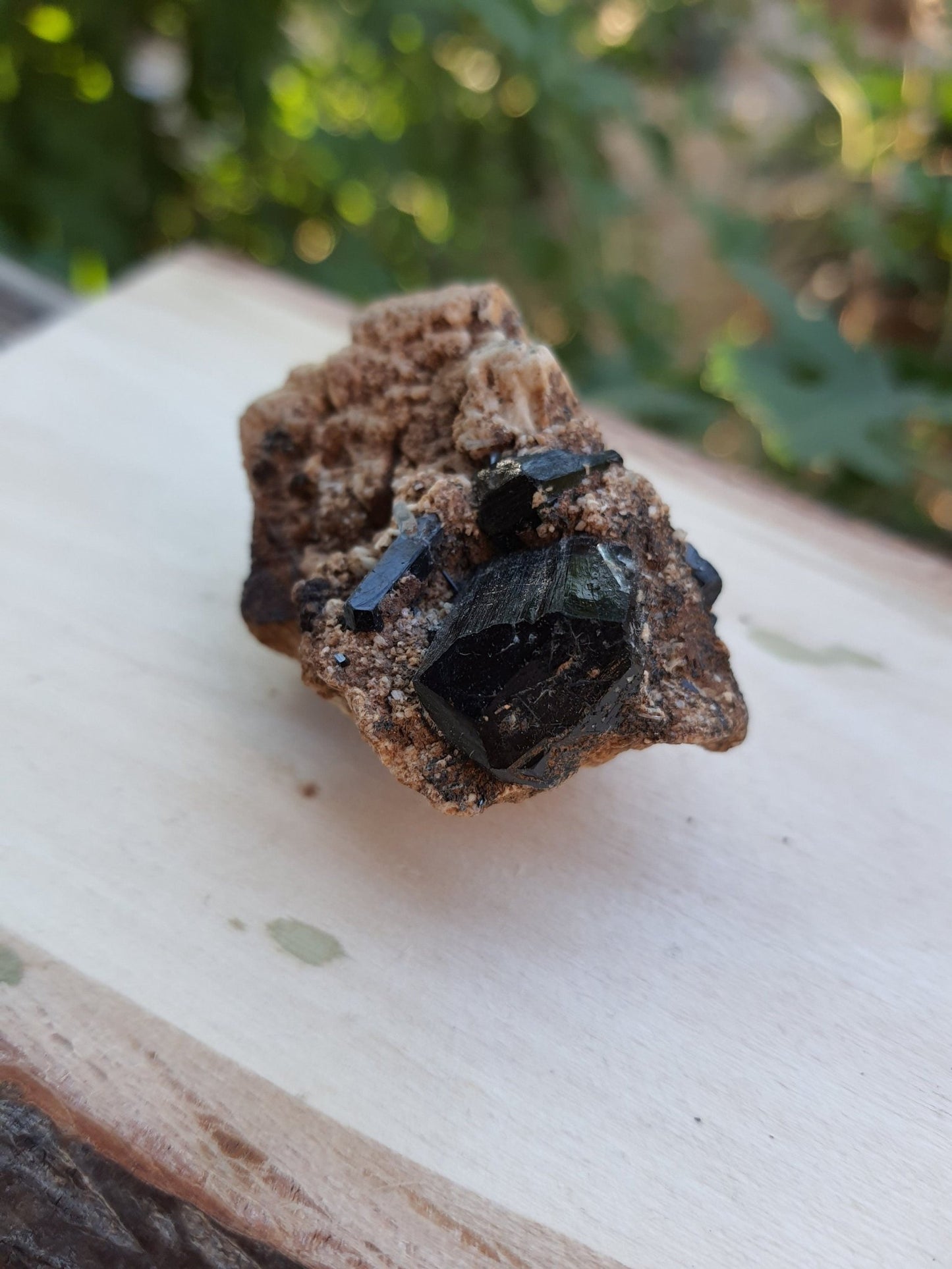 Tourmaline With Orthoclase Feldspar Natural Specimen, Raw Tourmaline crystal, 44g - LunarGem - 