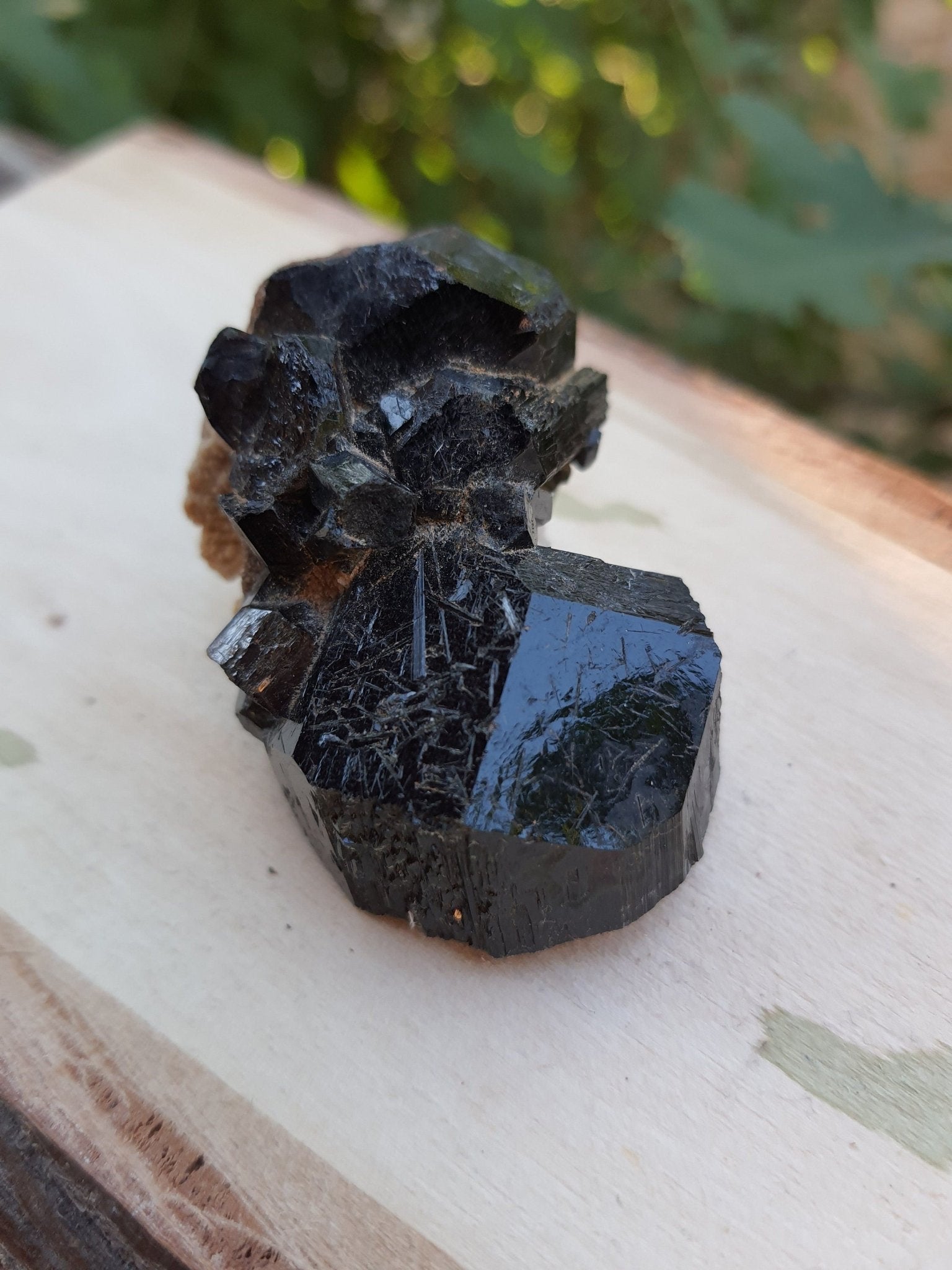 Tourmaline With Orthoclase Feldspar Natural Specimen, Raw Tourmaline crystal, 54g - LunarGem - 