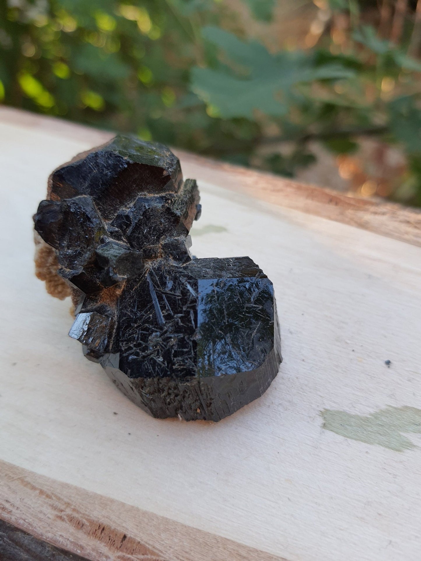 Tourmaline With Orthoclase Feldspar Natural Specimen, Raw Tourmaline crystal, 54g - LunarGem - 