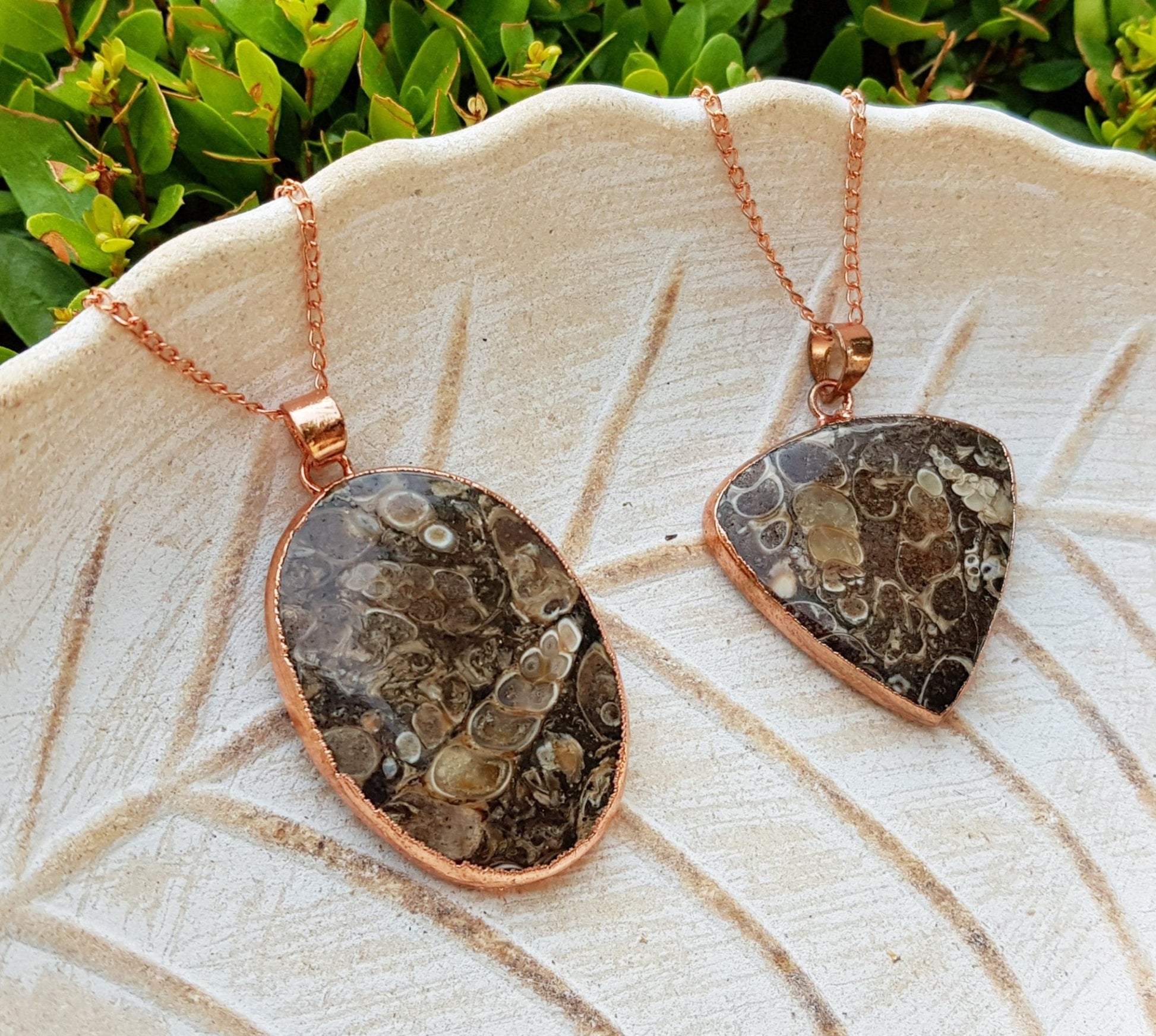 Turtella Jasper Copper Pendant Electroformed Necklace GypsyJewelry - LunarGem - Charms & Pendants