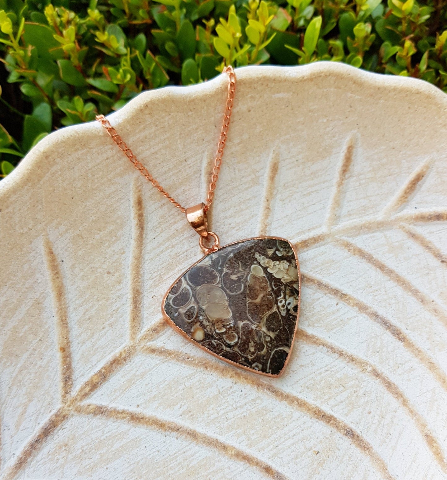 Turtella Jasper Copper Pendant Electroformed Necklace GypsyJewelry - LunarGem - Charms & Pendants