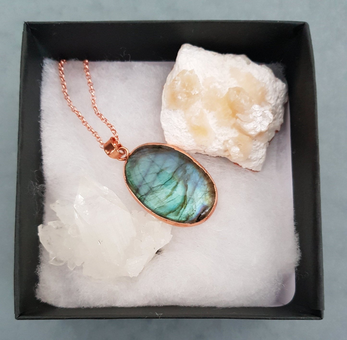 Crystal Jewellery Mystery Box, Electroformed Necklace And Minerals - LunarGem - Rocks & Fossils