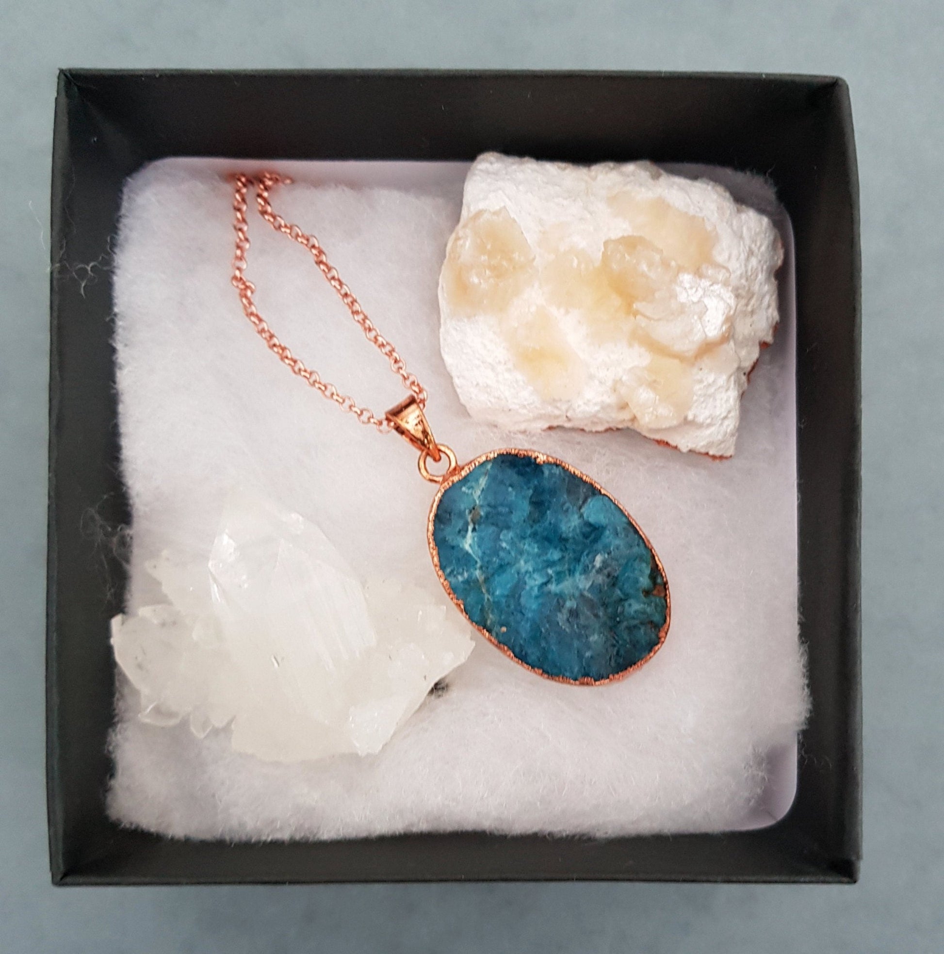 Crystal Jewellery Mystery Box, Electroformed Necklace And Minerals - LunarGem - Rocks & Fossils