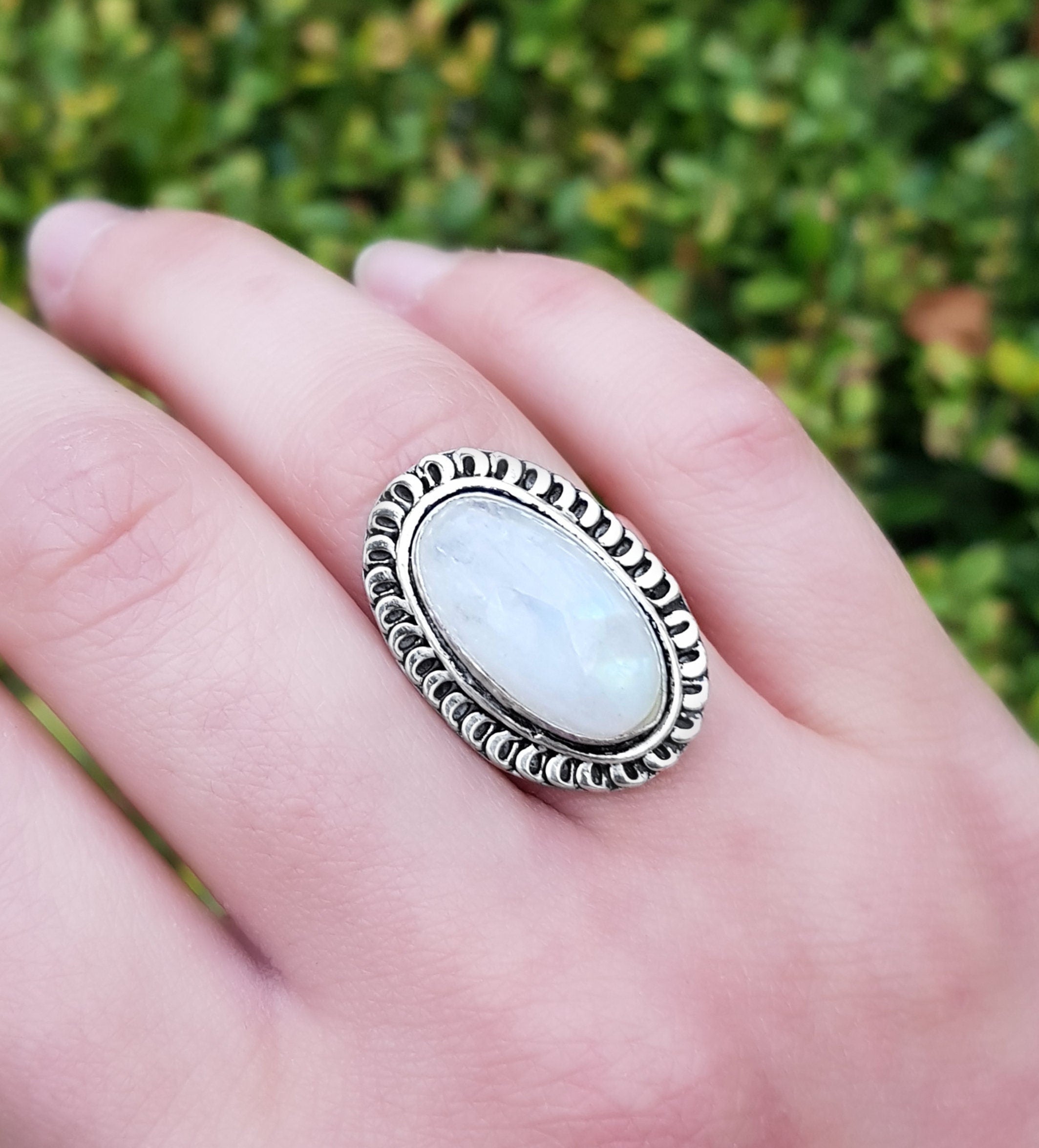 Moonstone Ring Sterling Silver, Moonstone Ring Silver, Moonstone Rings For Women, Girls online Silver Moonstone Ring, Gemstone Ring,