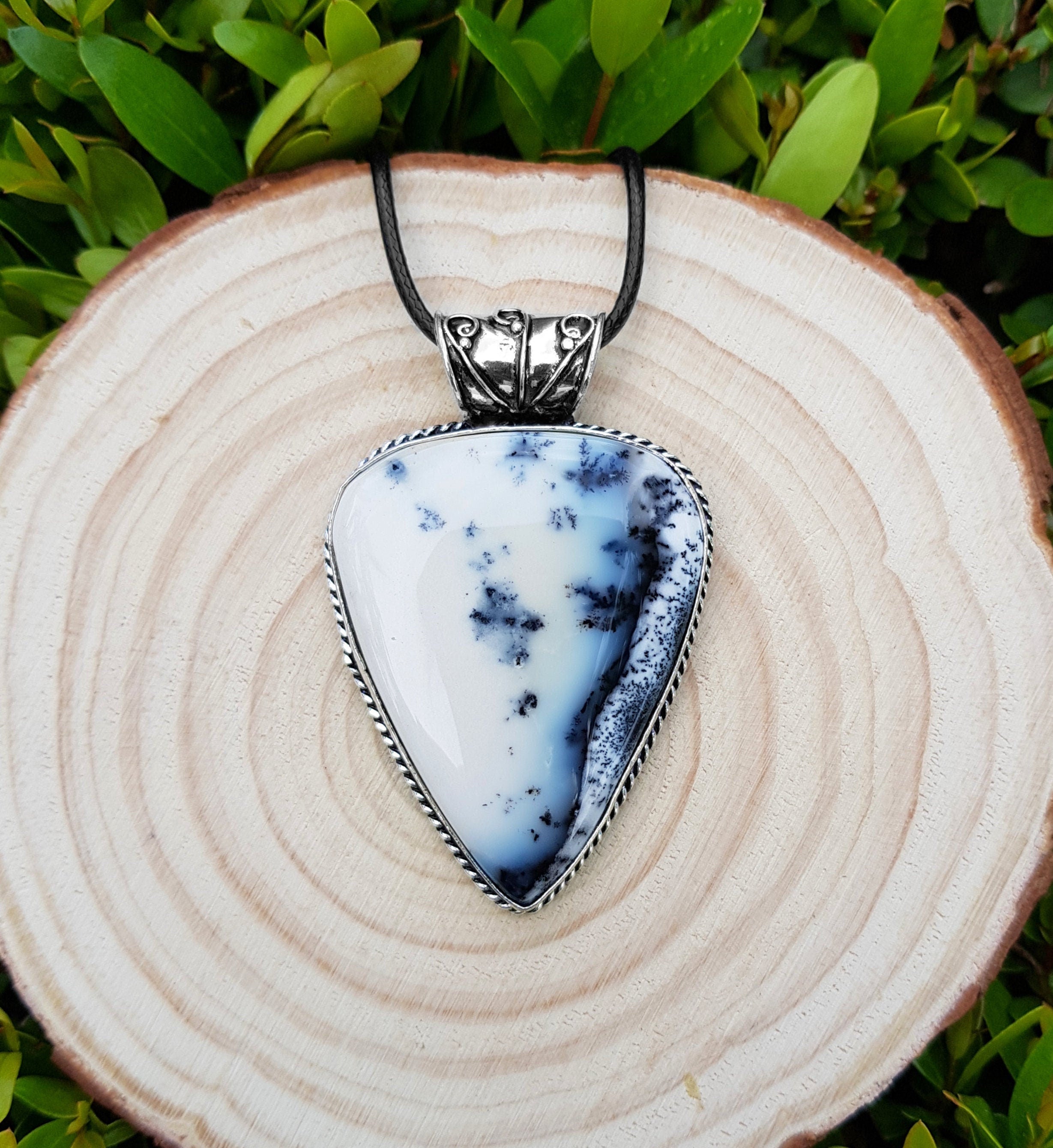 Dendritic hot sale opal pendant