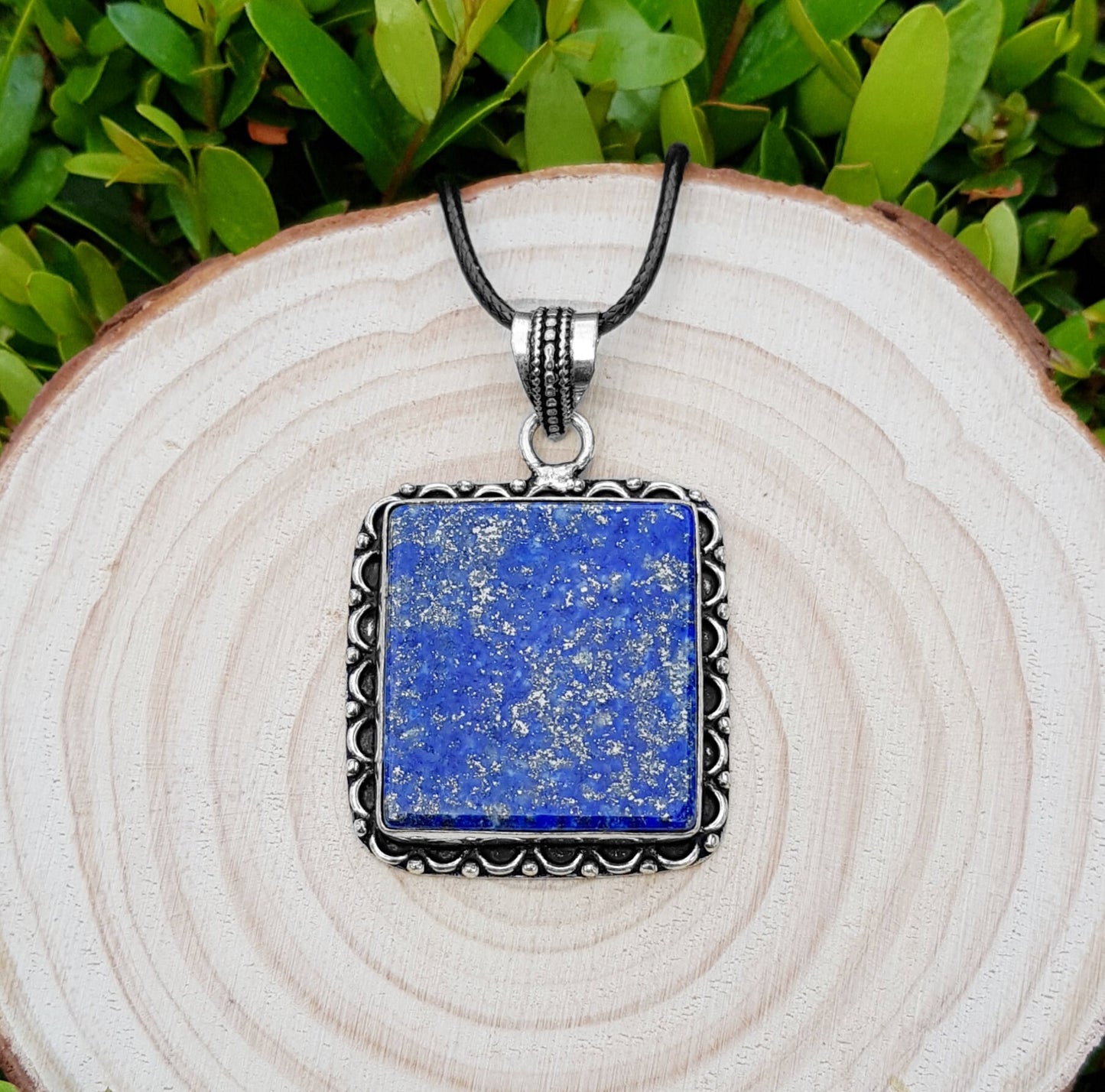 Lapis Lazuli Necklace In Sterling Silver With Adjustable Chain Boho Necklace Unique Jewellery One Of A Kind Gift