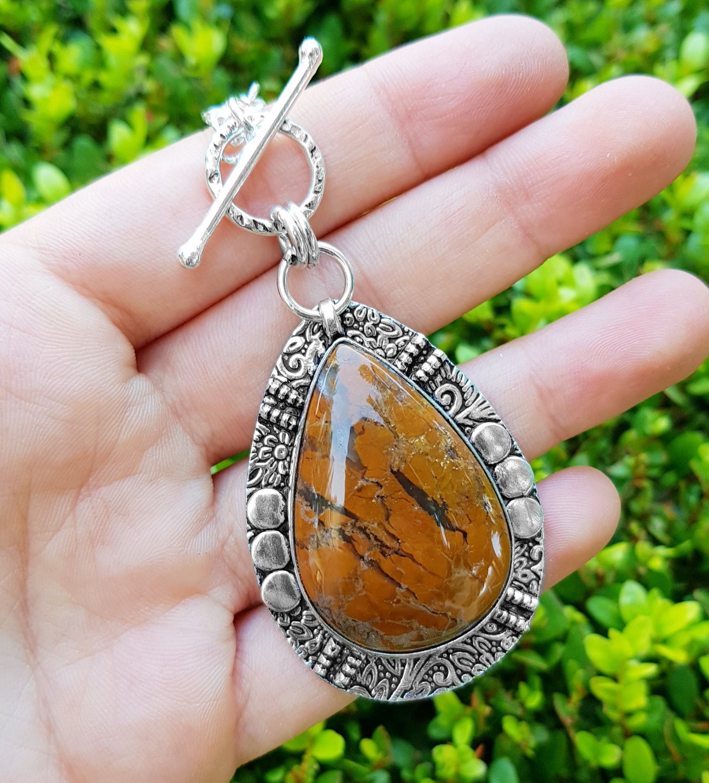 Mexican Laguna Lace Agate Statement Necklace In Sterling Silver Boho Gemstone Necklace One Of A Kind Gift Unique Jewellery