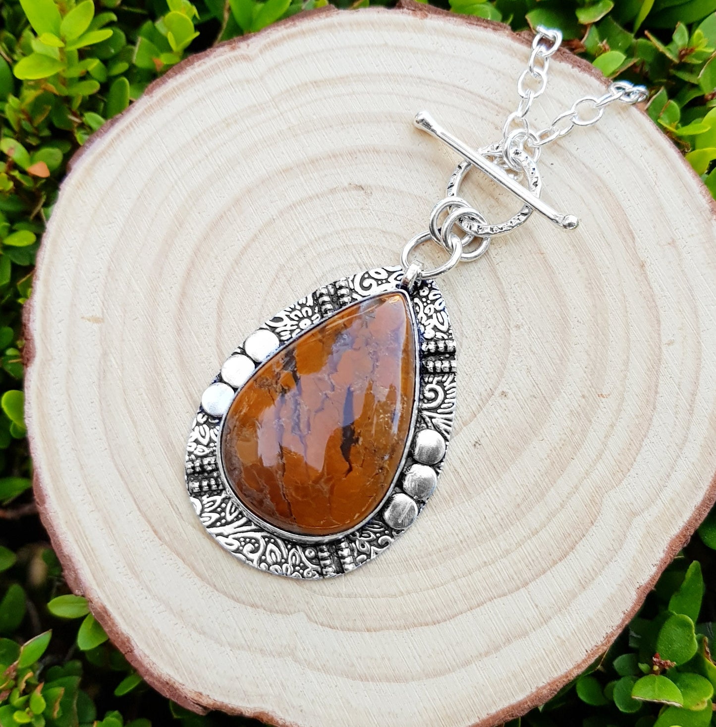 Mexican Laguna Lace Agate Statement Necklace In Sterling Silver Boho Gemstone Necklace One Of A Kind Gift Unique Jewellery